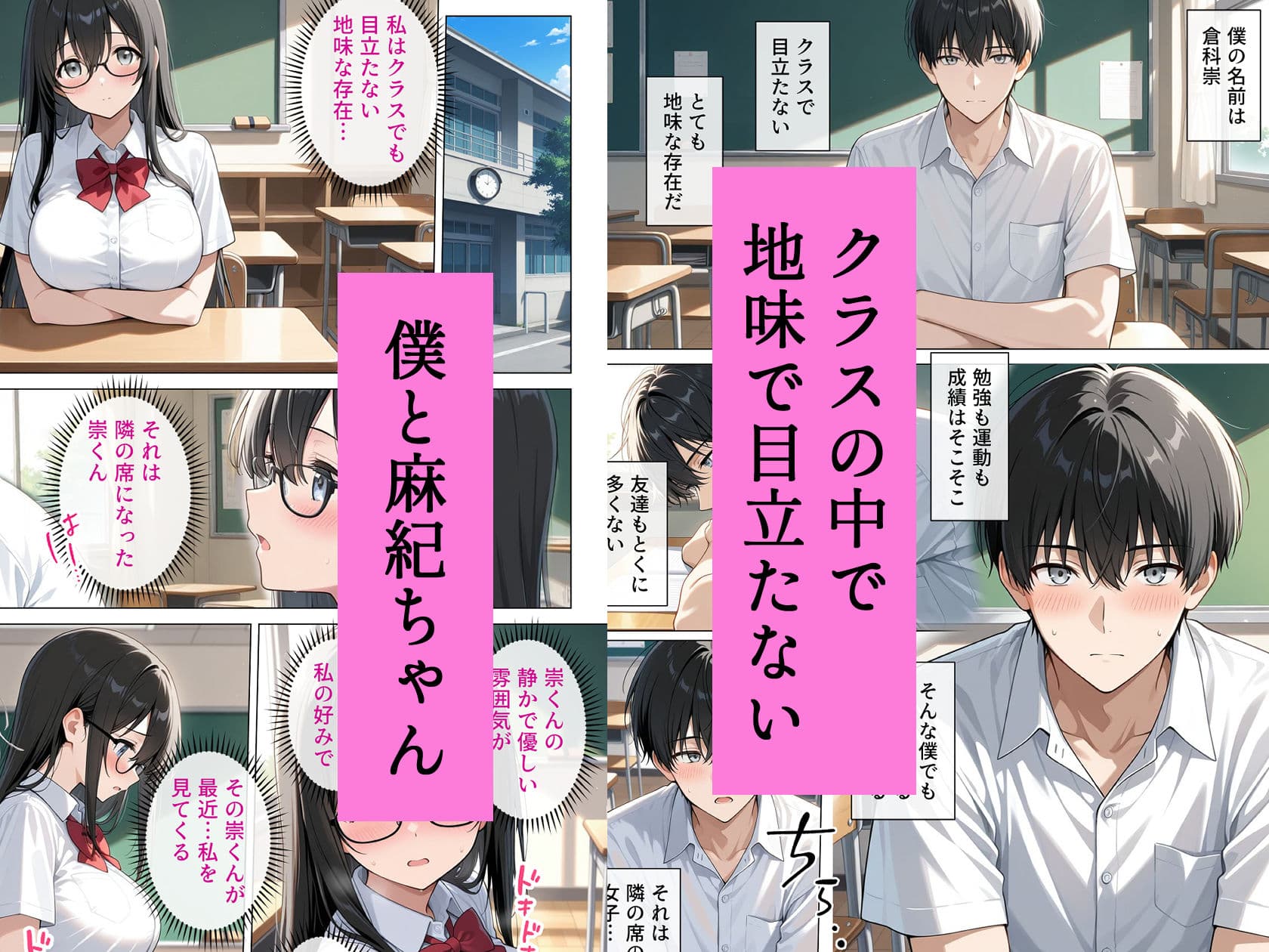 恋愛漫画みたいに互いを意識してたら両想いと分かって性欲全開発情セックス サンプル 1