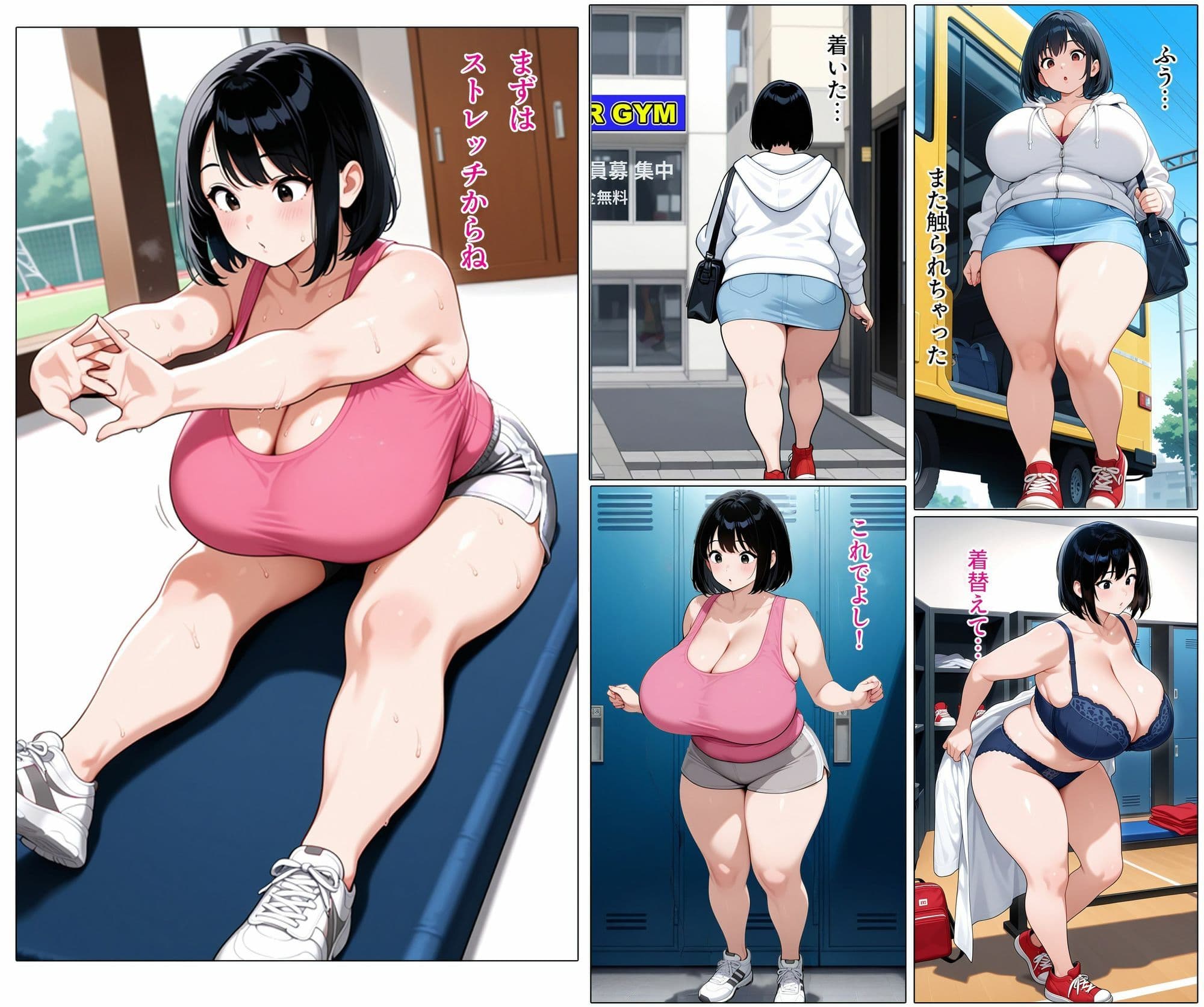 爆乳OLの日常  痴●編 サンプル 4