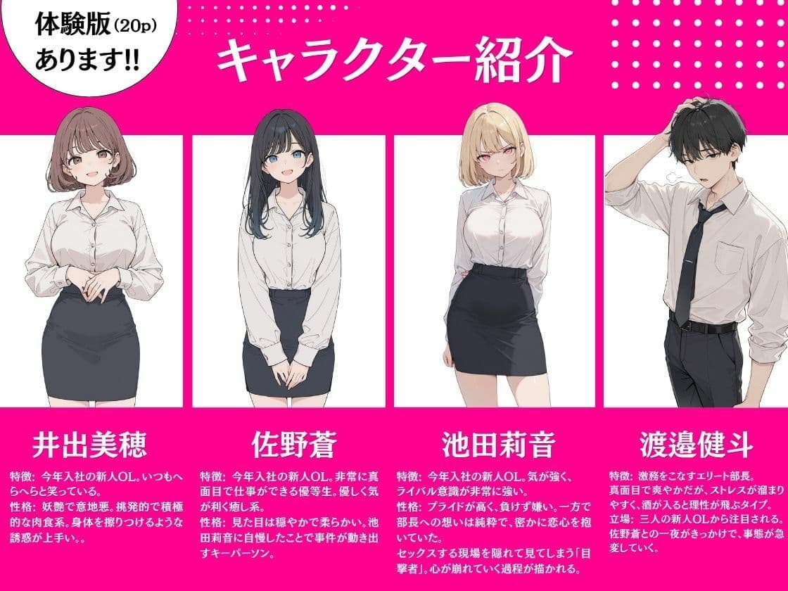 新人OLの甘い罠 〜部長を巡る三人の誘惑〜 サンプル 1