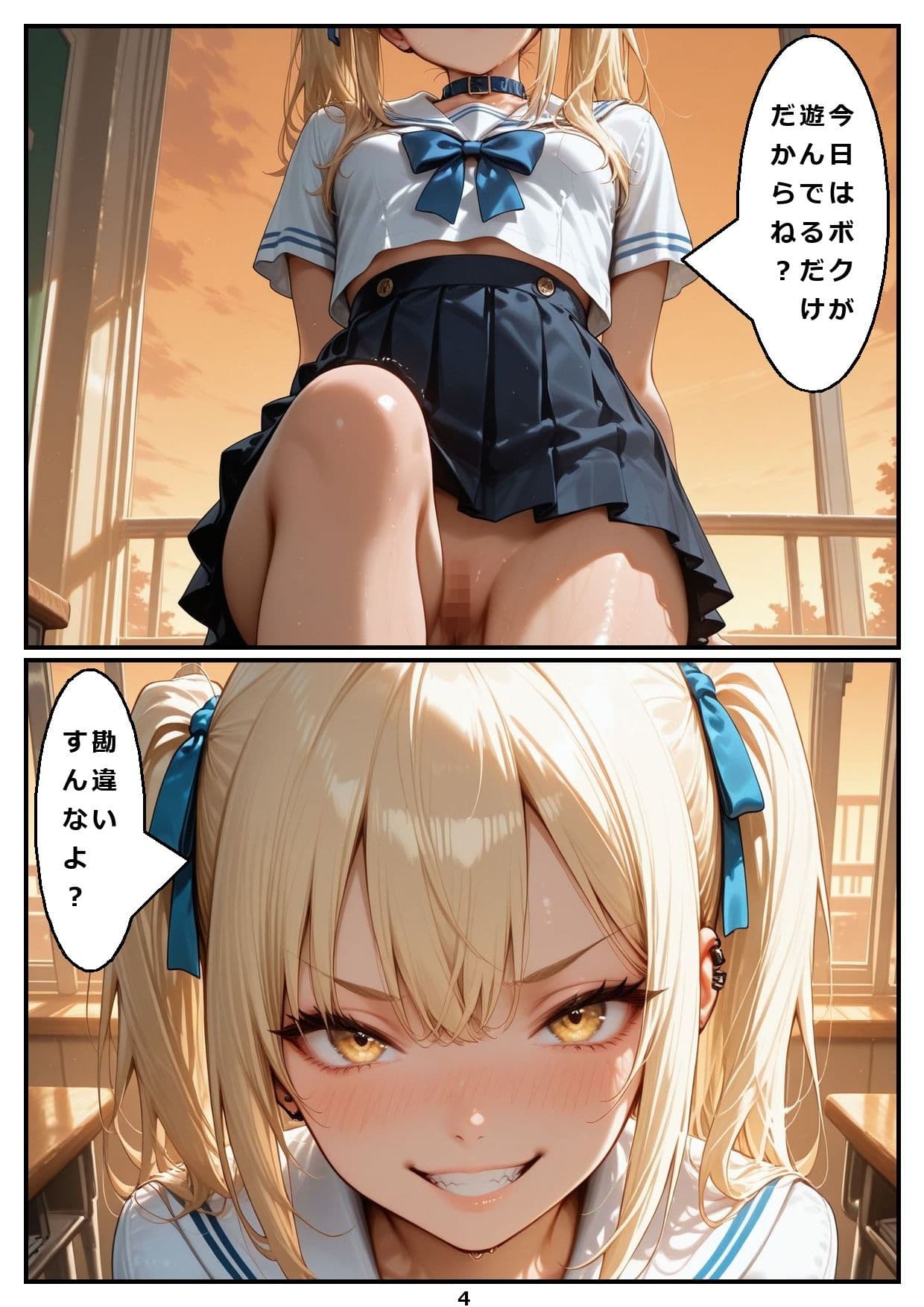 痴女しかいない女子校に赴任したら、毎日搾精されるようになった話。スピンオフ:まお編 居残りのメス○キ サンプル 4