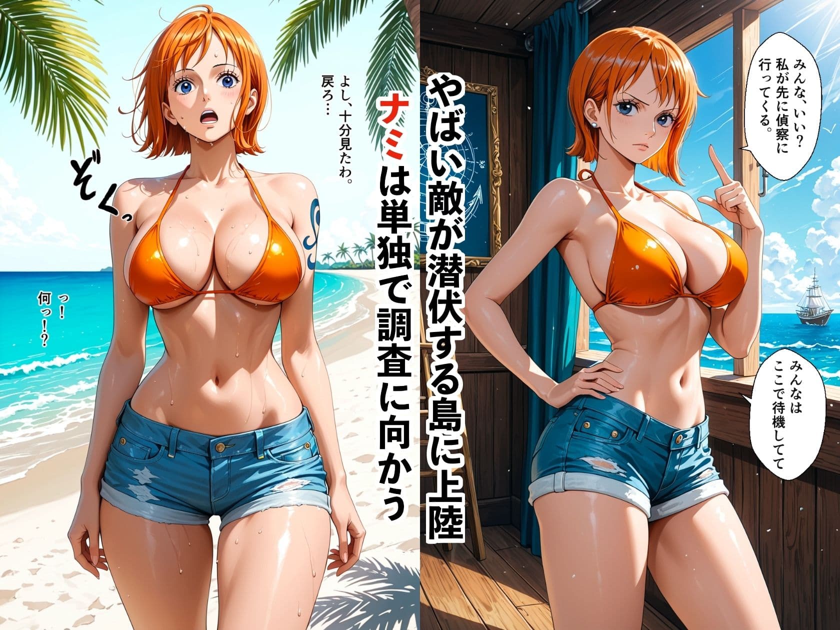 航海士ナミ  メス堕ち  大海賊に肉便器化された中出し調教 サンプル 1