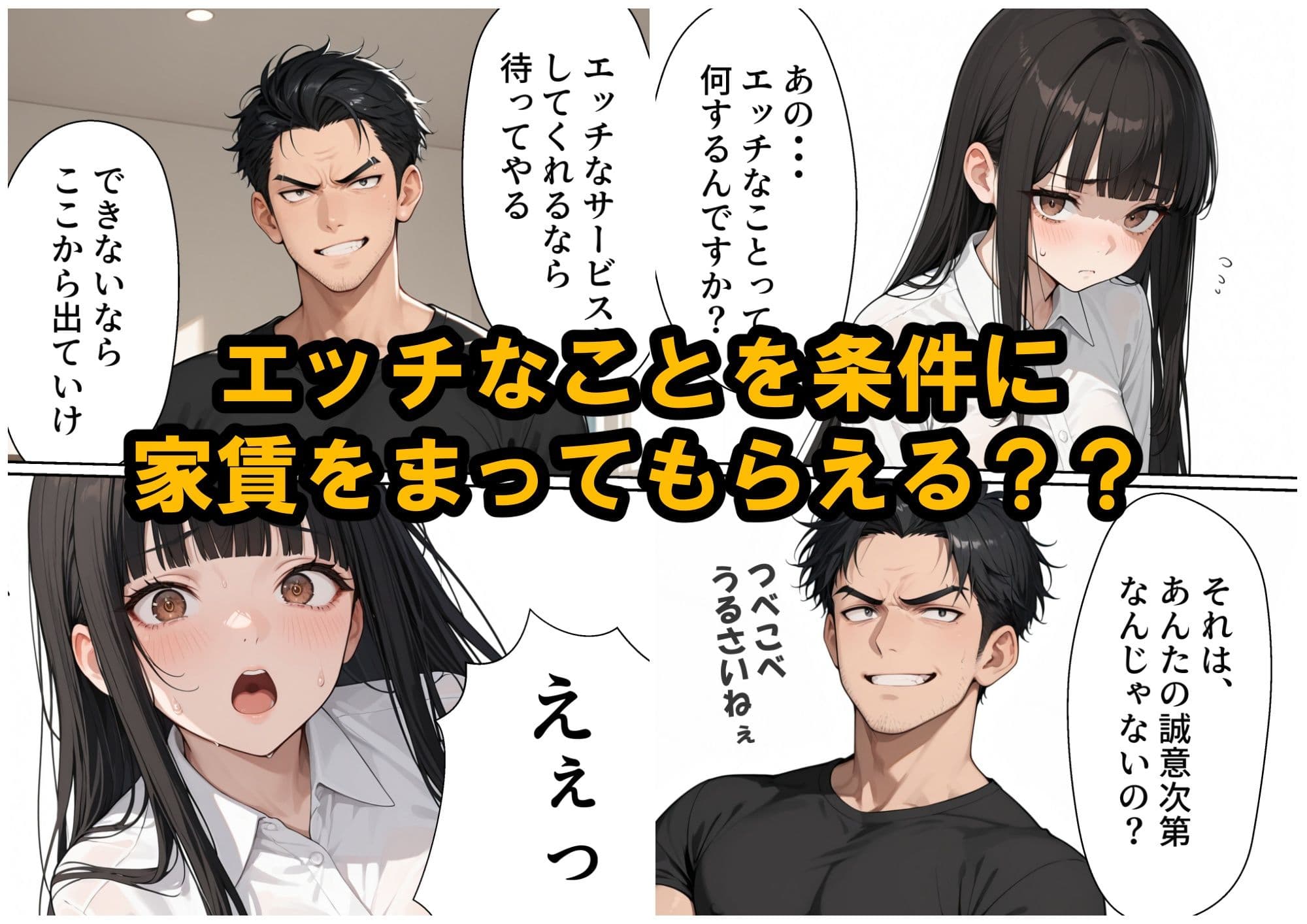 【家賃滞納】清楚系巨乳女子大生が堕ちる「性の取引」大家のエッチな要求にNOと言えない黒髪ロングニーハイ！エスカレートする強●調教 サンプル 4