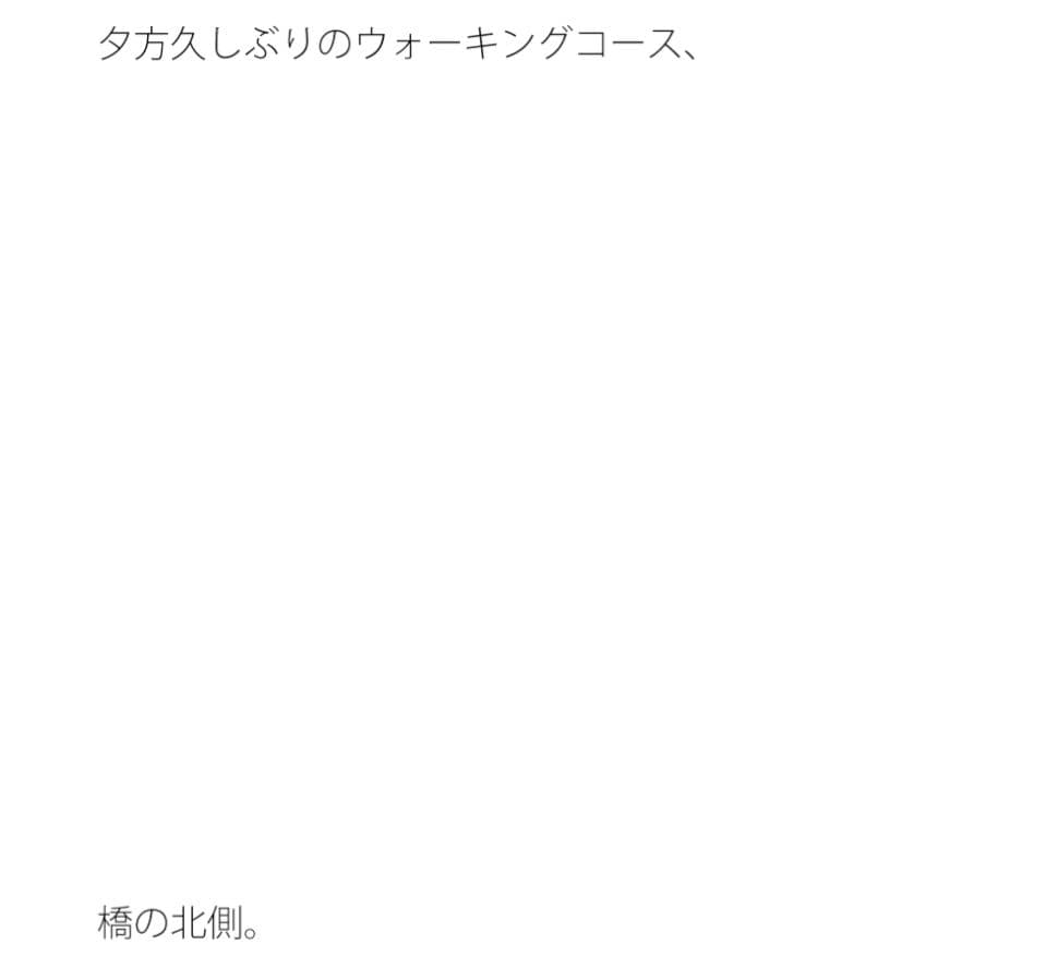 夕方・・久しぶりの橋の向こう  それは小さいのではないかという視点  凝縮されたような今の小ささ サンプル 1