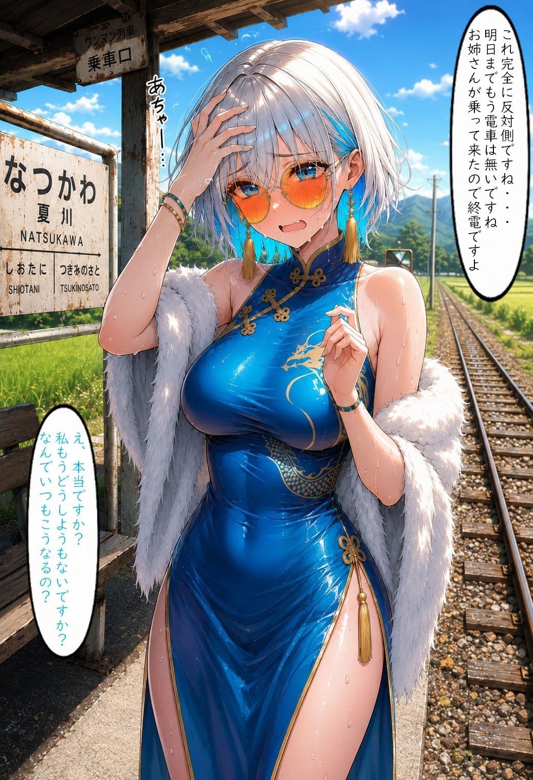 無人駅で困っていたお姉さんを助けた話し サンプル 3