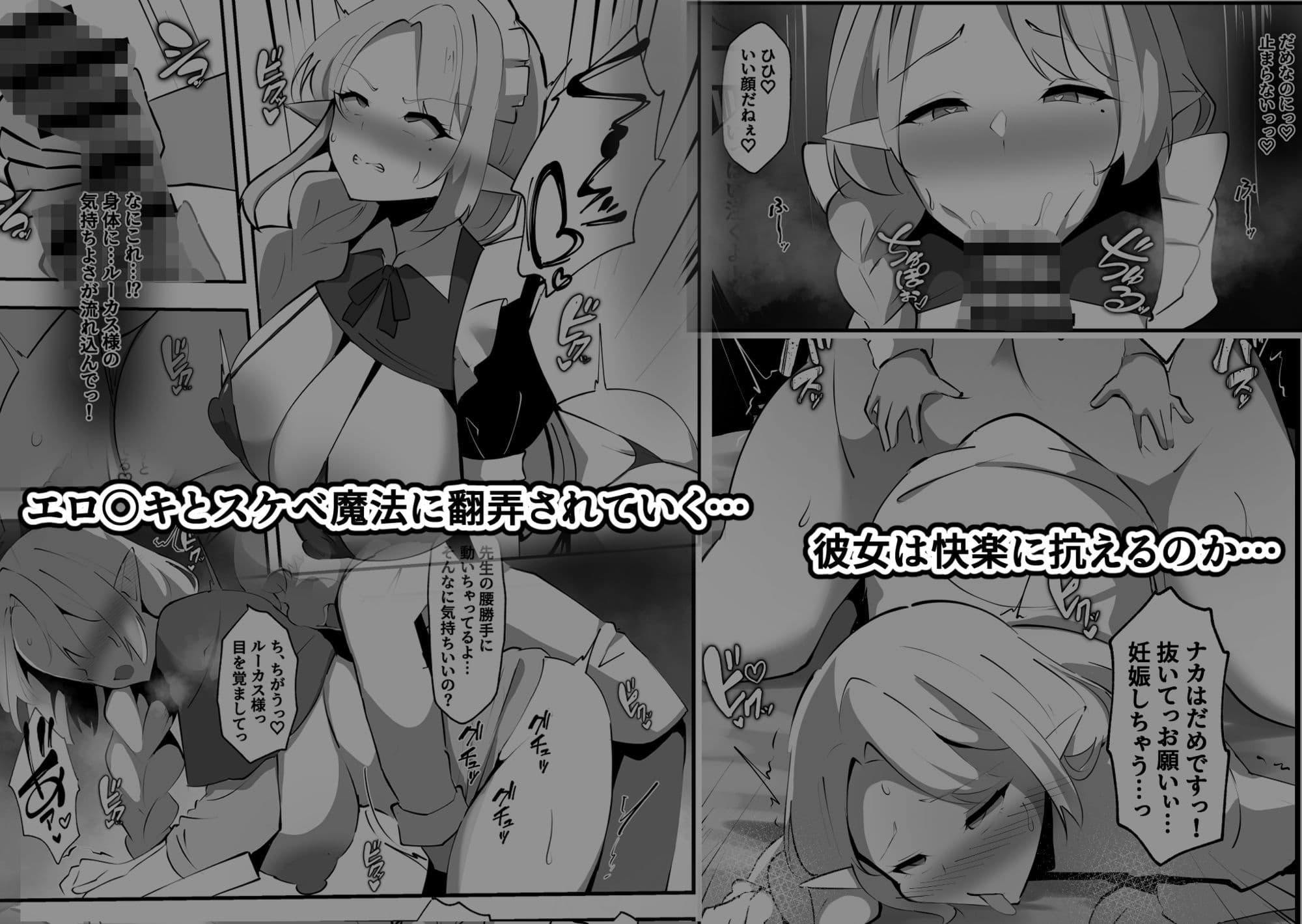 淫落魔法授業〜人妻エルフはエロ〇キ貴族の孕ませ肉便器〜 サンプル 4