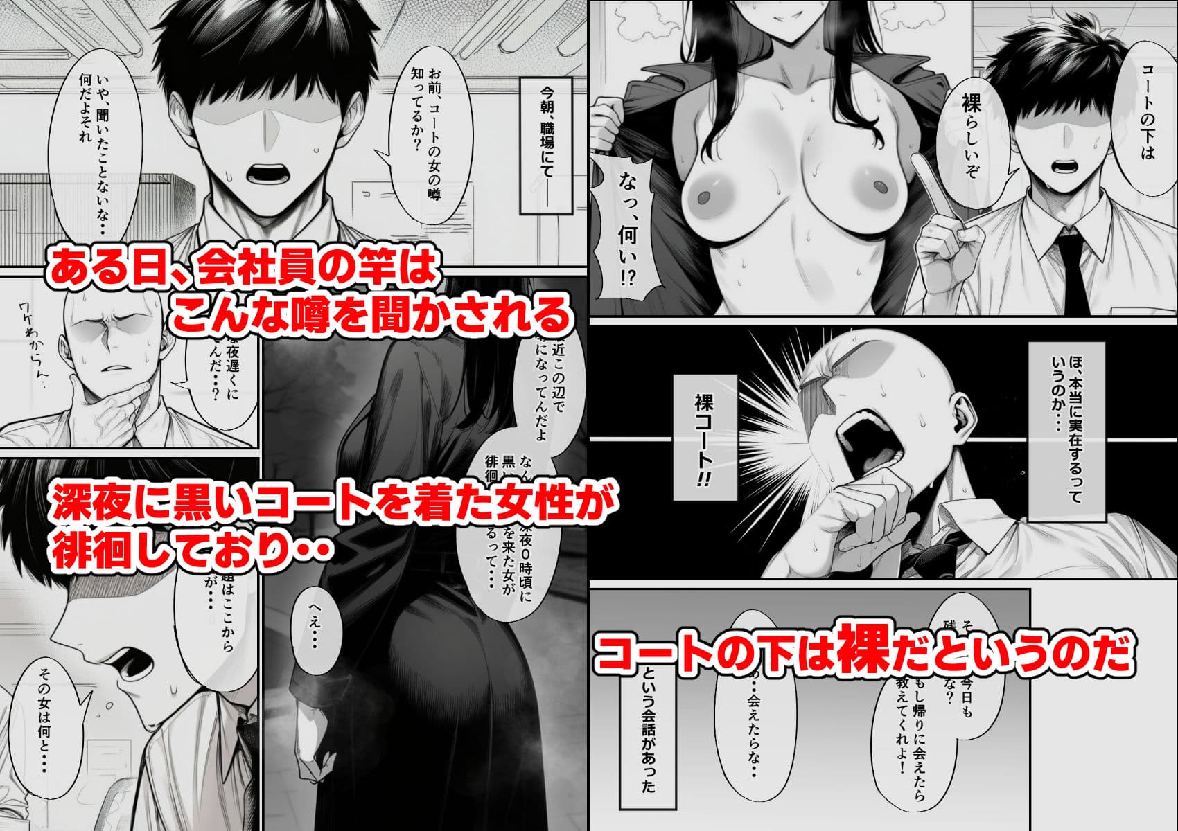 裸コートの娘ちゃんと野外セックスする話 サンプル 1