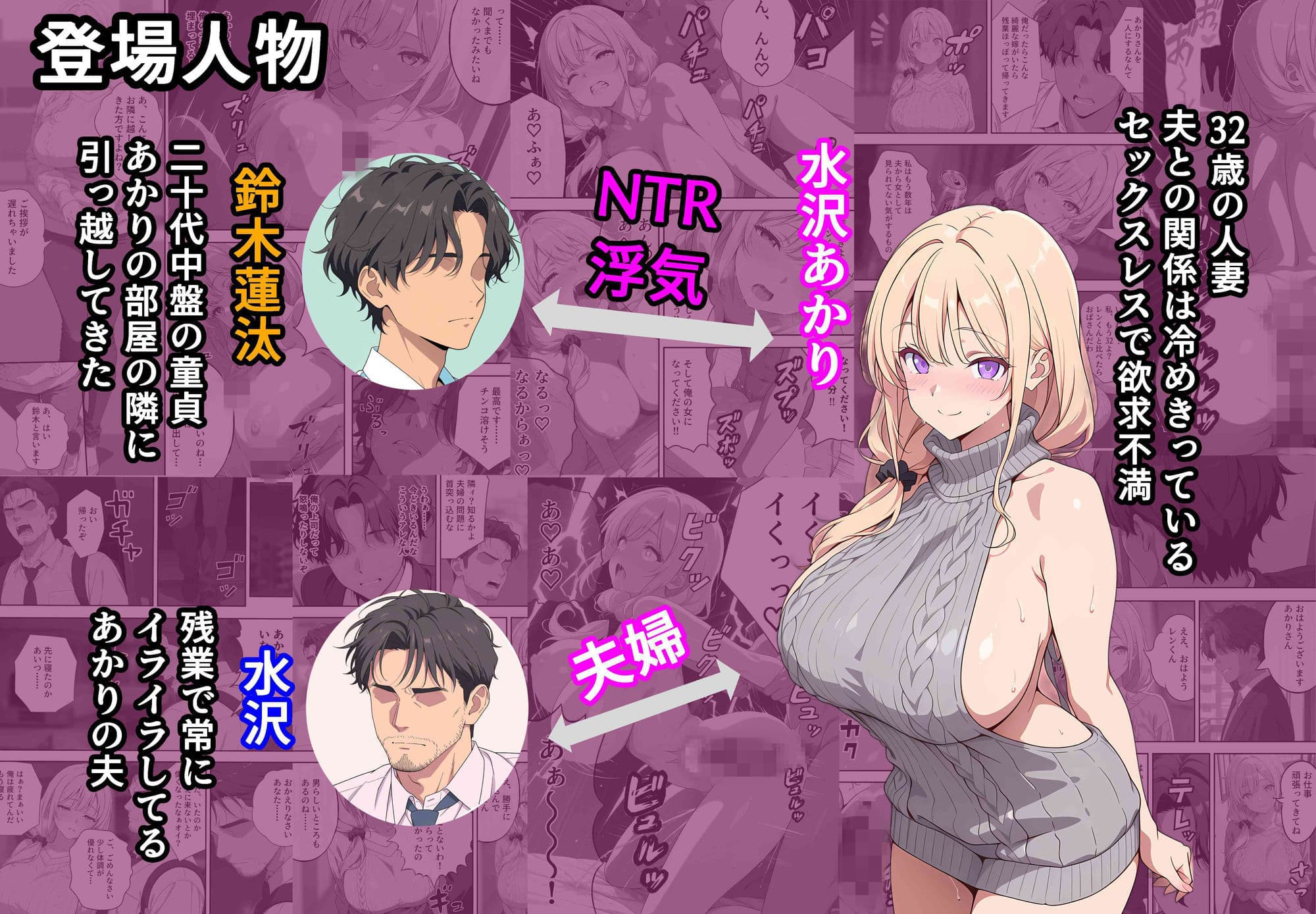 童貞だけど隣に住む人妻と浮気セックスしたら最高に気持ちいいから寝取ってやろうと決意する サンプル 1