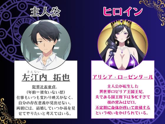 残業帰りに事故死して異世界召喚された限界社畜童貞が覚醒した欲情視スキルで王妃の欲求不満を見抜いてNTR完堕ちさせた件 サンプル 1
