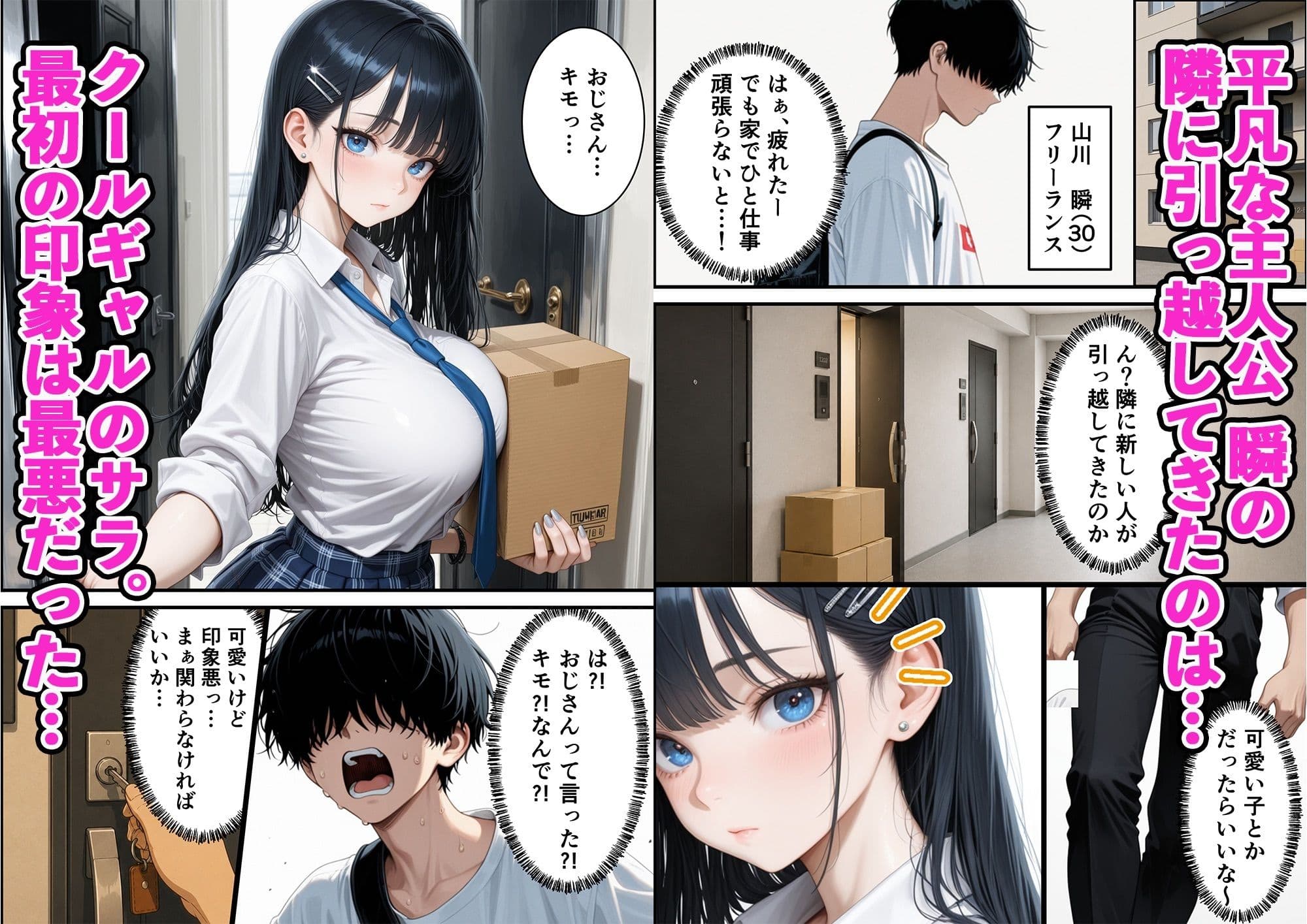隣人のクールギャルを助けたら実はどスケベで搾取され続ける話 サンプル 1