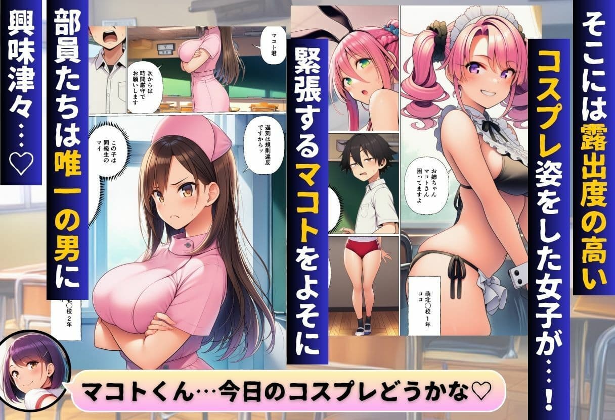 陰キャのオレが転校先で入部したのはコスプレ研究部!? サンプル 2