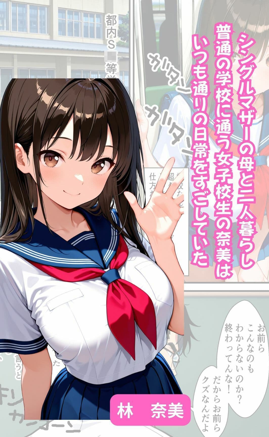 爆乳JKが風俗店でバイトしてたらキモ教師達に見つかり3P穴攻めセックスをした話 サンプル 1
