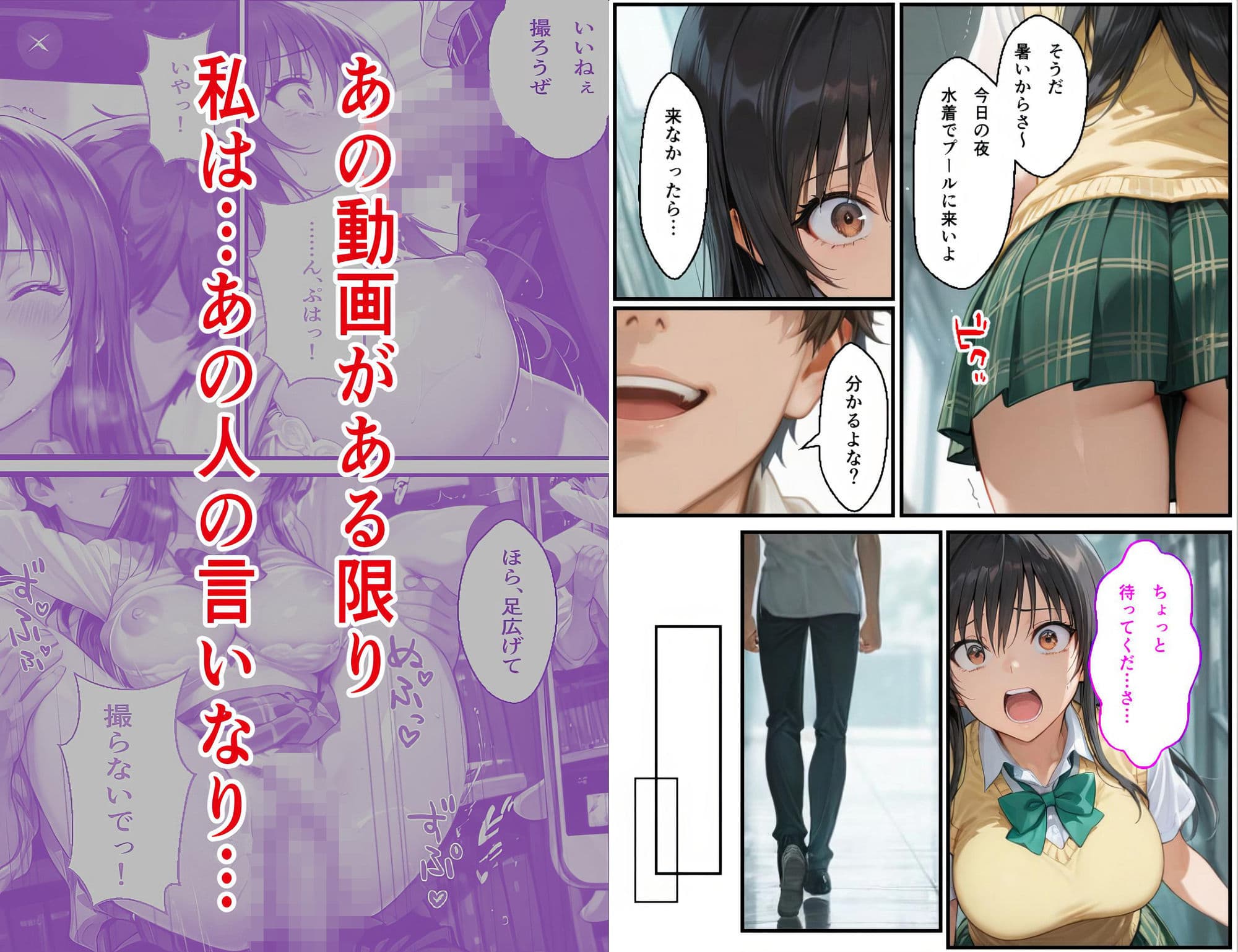 夜のプールに響くスク水少女古手〇唯の咽び泣き  断ち切れぬ絶望の連鎖4 サンプル 2