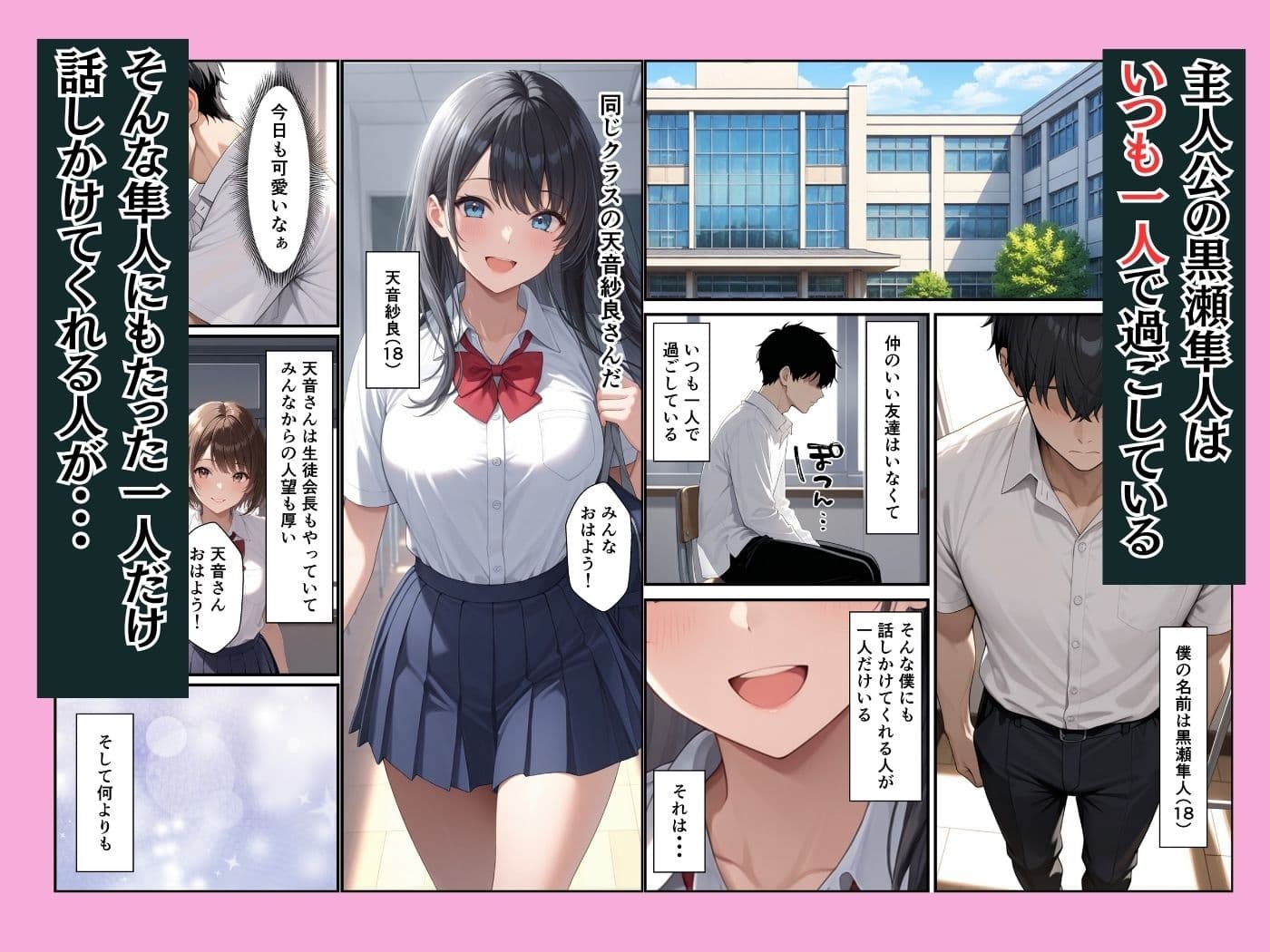 憧れの生徒会長が童貞陰キャの僕の彼女になってイチャラブセックスした話 サンプル 1