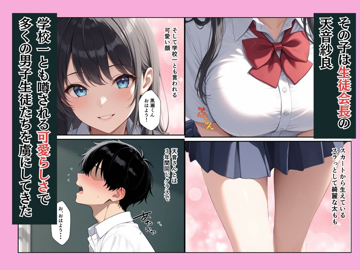 憧れの生徒会長が童貞陰キャの僕の彼女になってイチャラブセックスした話 サンプル 2