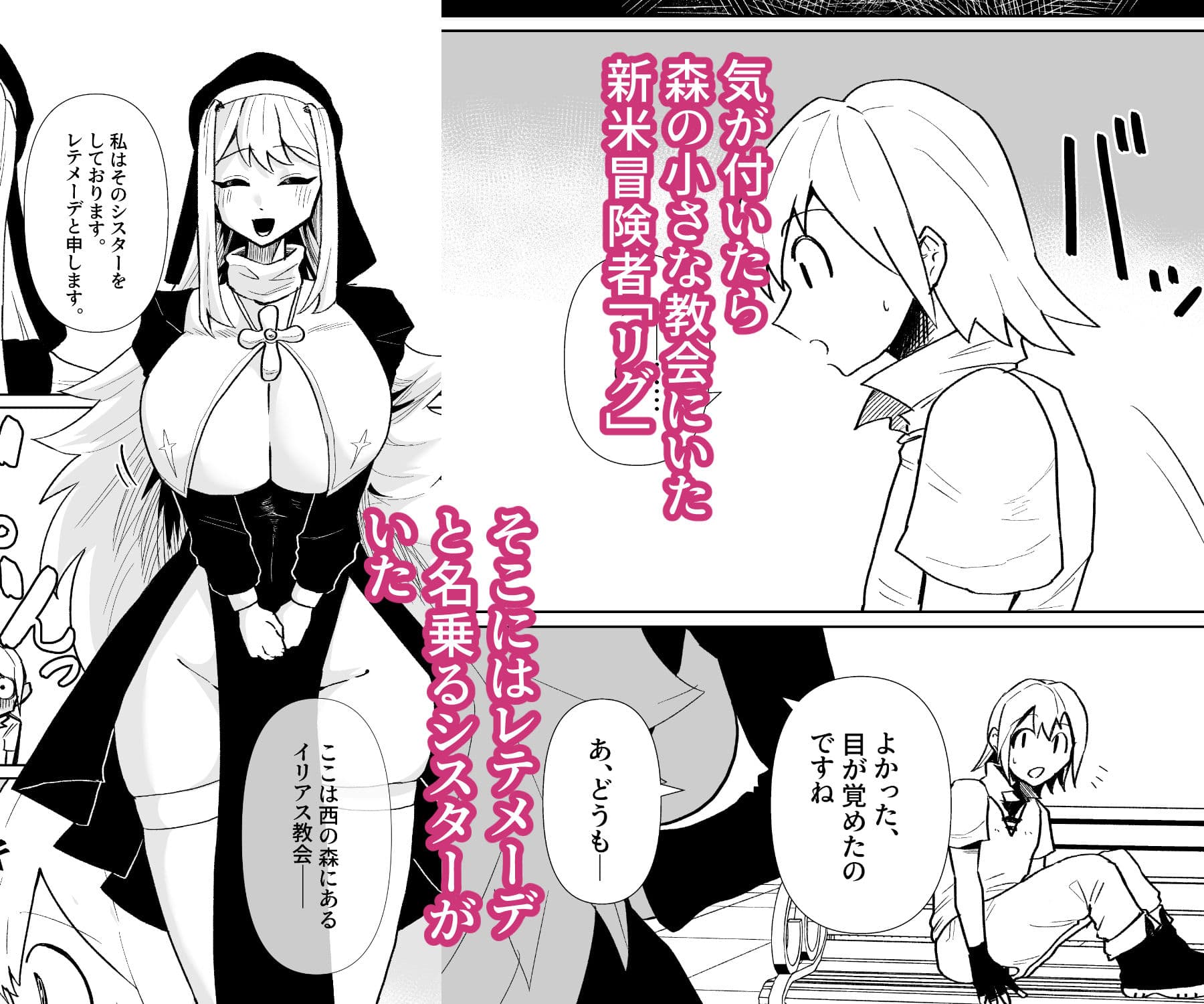 シスターと新米冒険者がえっちする話 サンプル 1