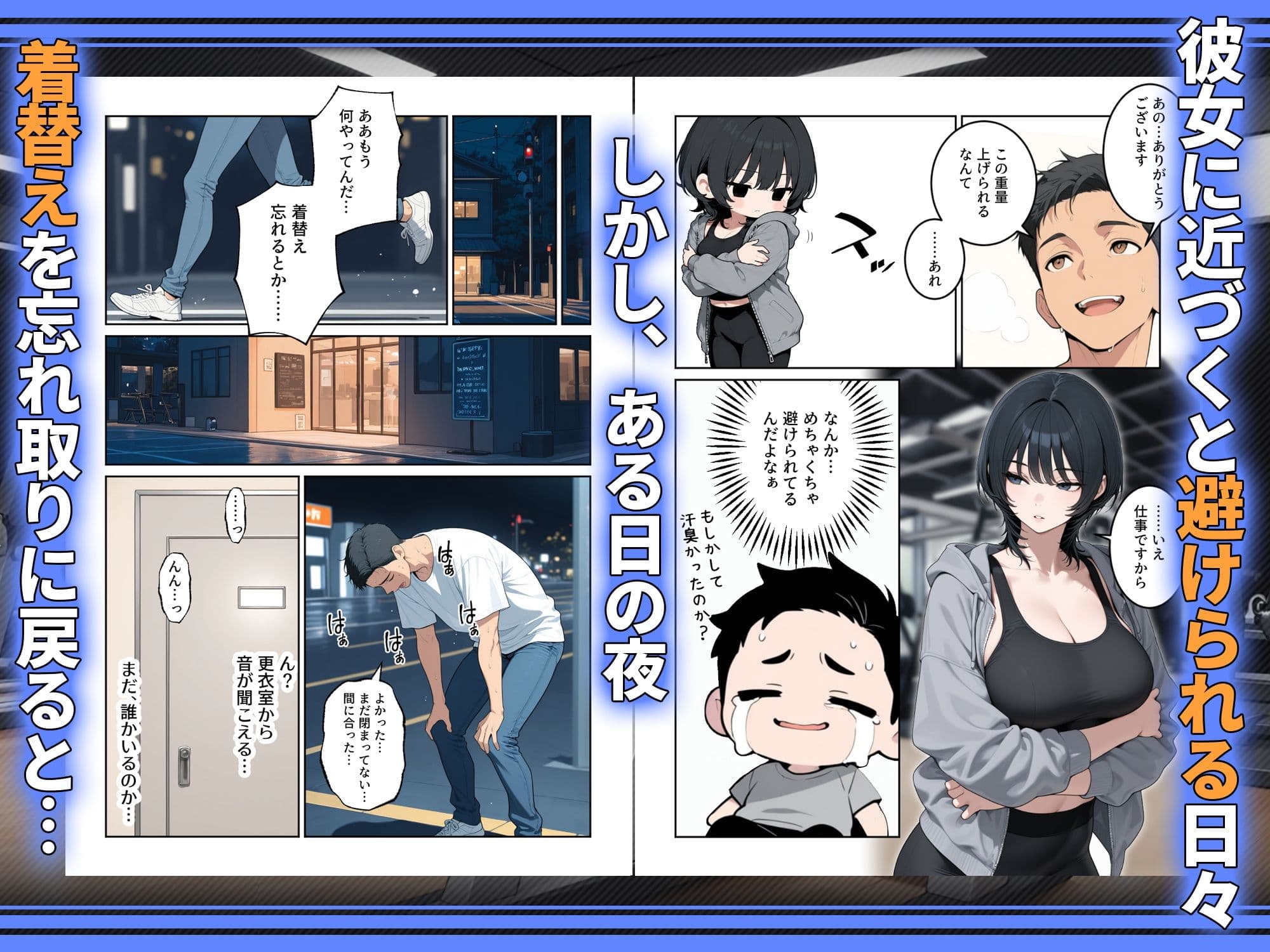 俺を嫌ってると思ってた美人トレーナーが実は体臭に興奮する汗匂いフェチだったので、筋トレ後の蒸れチンコでチン嗅ぎセックスしてあげた話 サンプル 2