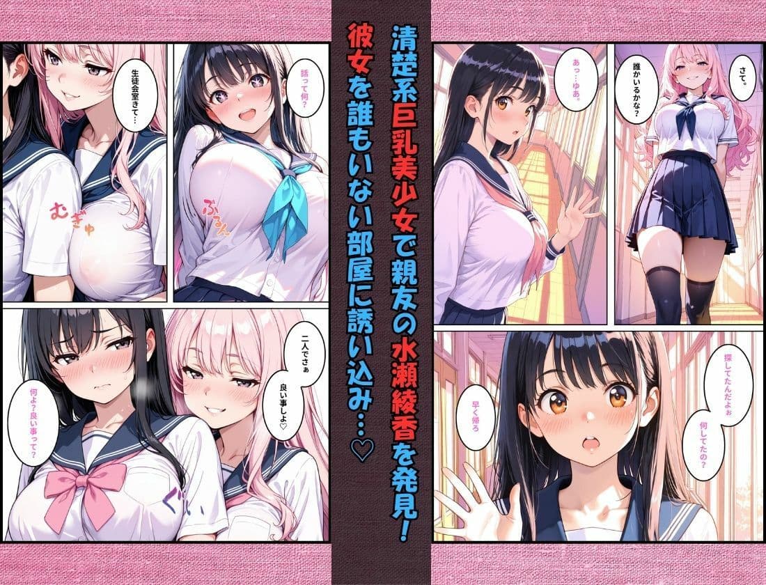巨乳×巨乳。乗っ取った身体で清楚系美少女と快楽堕ち サンプル 3