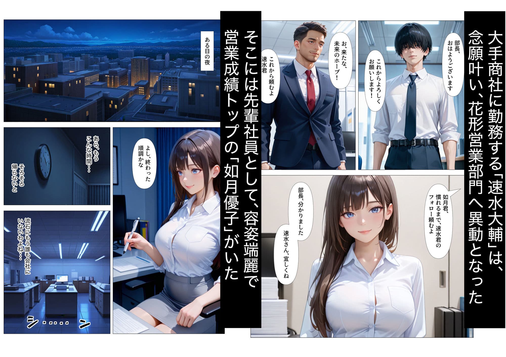 職場の巨乳先輩OLに沼る サンプル 1