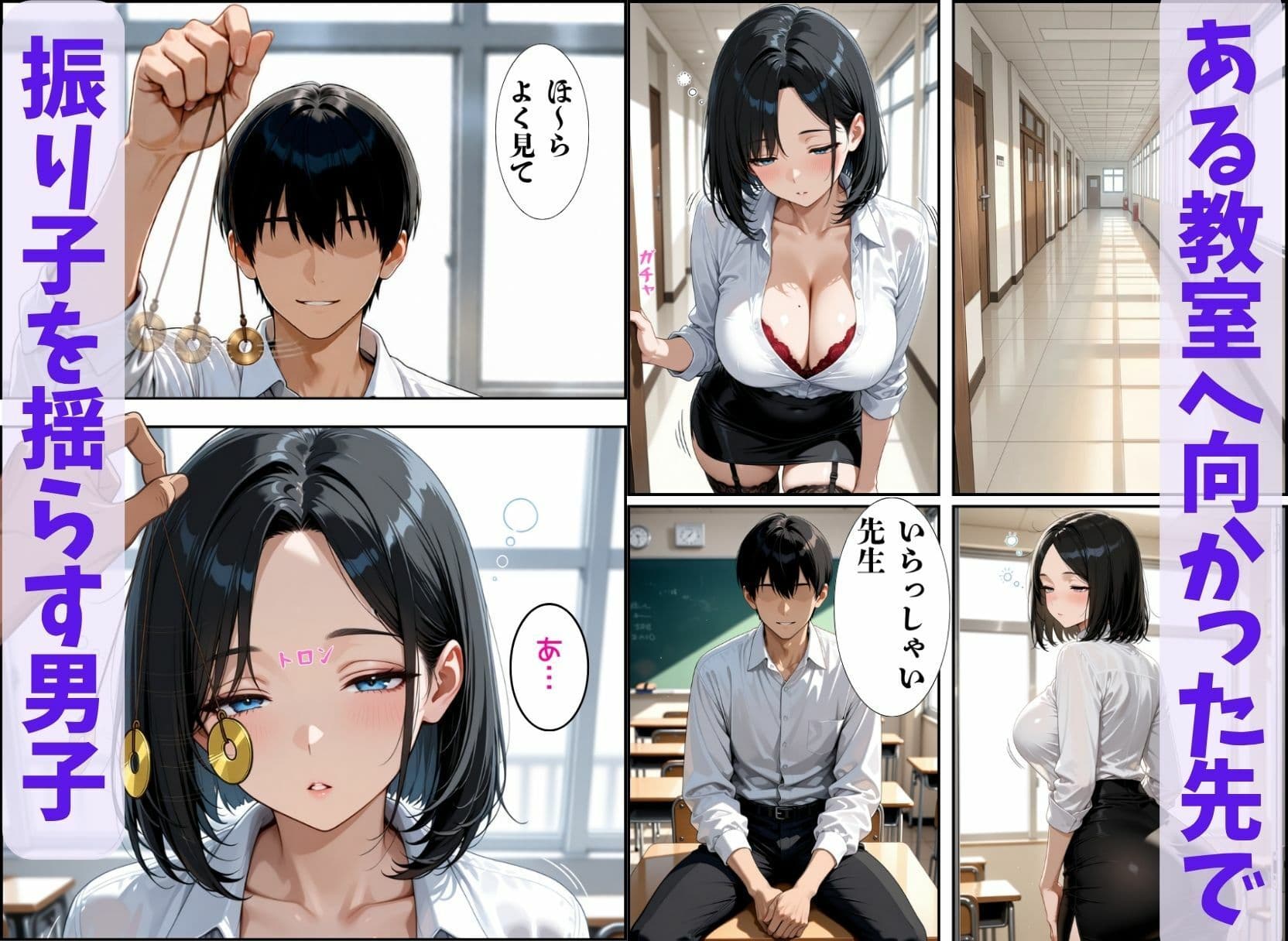 美人教師、淫乱催●術を掛けられて・・・ サンプル 5