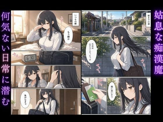 黒髪清楚女子校生が、朝の満員電車で太ももを執拗に撫で回されて痴●された話 サンプル 1