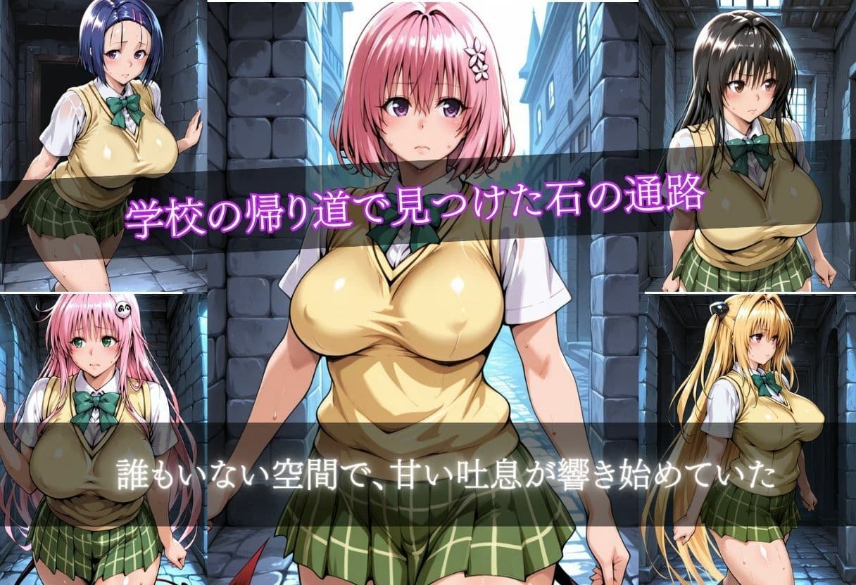 粘液まみれの触手でガチイキする巨乳女子校生 サンプル 3