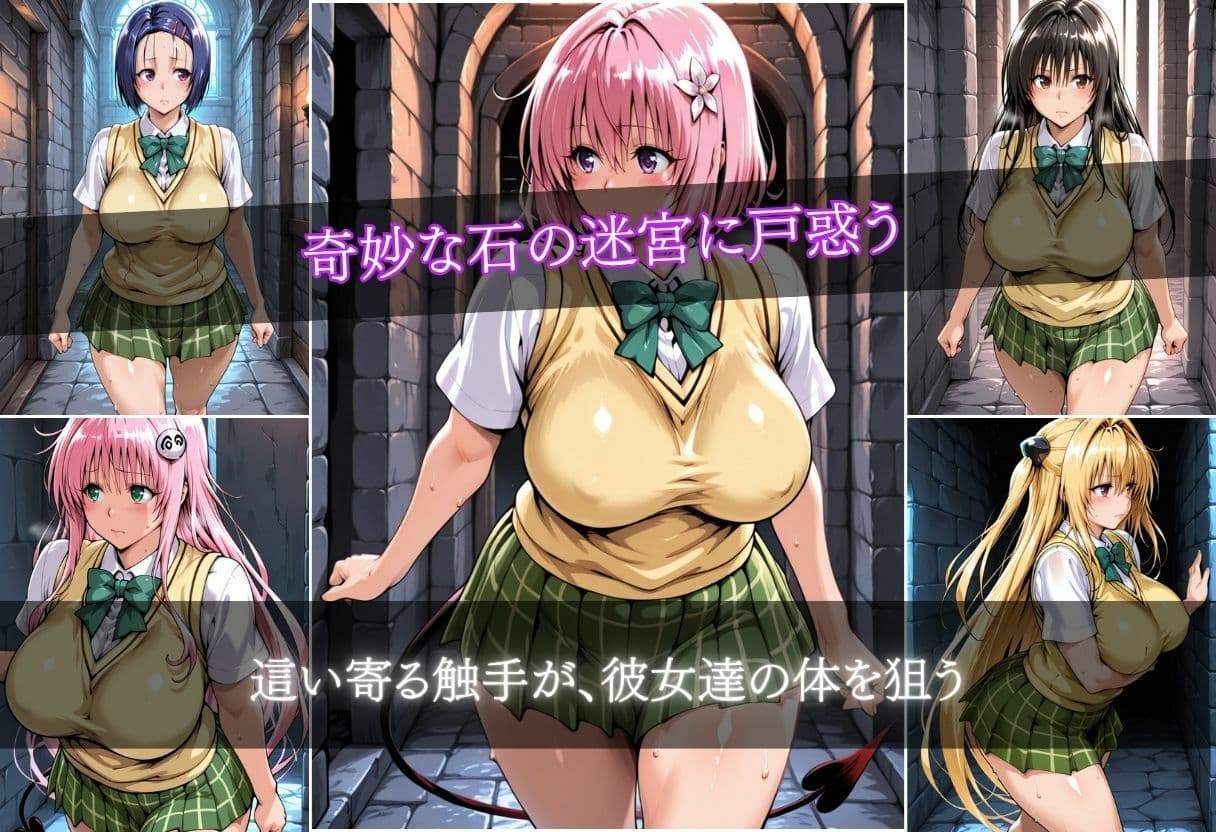 粘液まみれの触手でガチイキする巨乳女子校生 サンプル 4