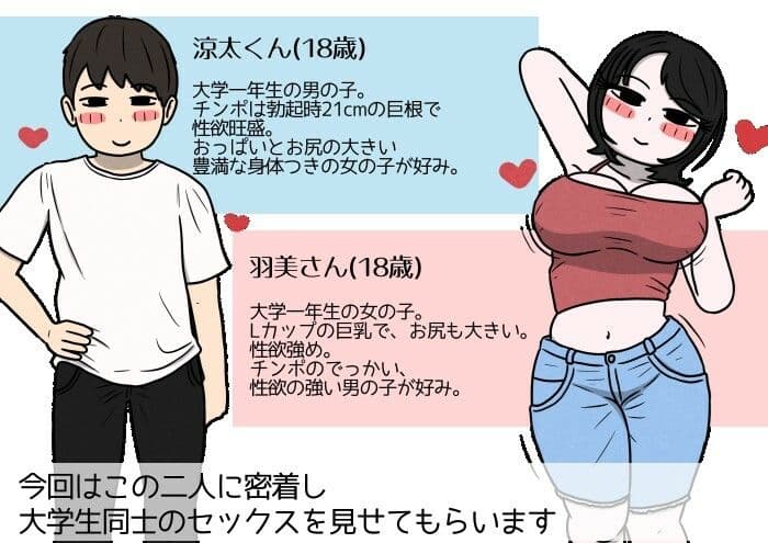 学生カップルのセックスと妊娠 - 気持ちよすぎて赤ちゃんができちゃった涼太くん（18歳）と羽美さん（18歳） サンプル 1