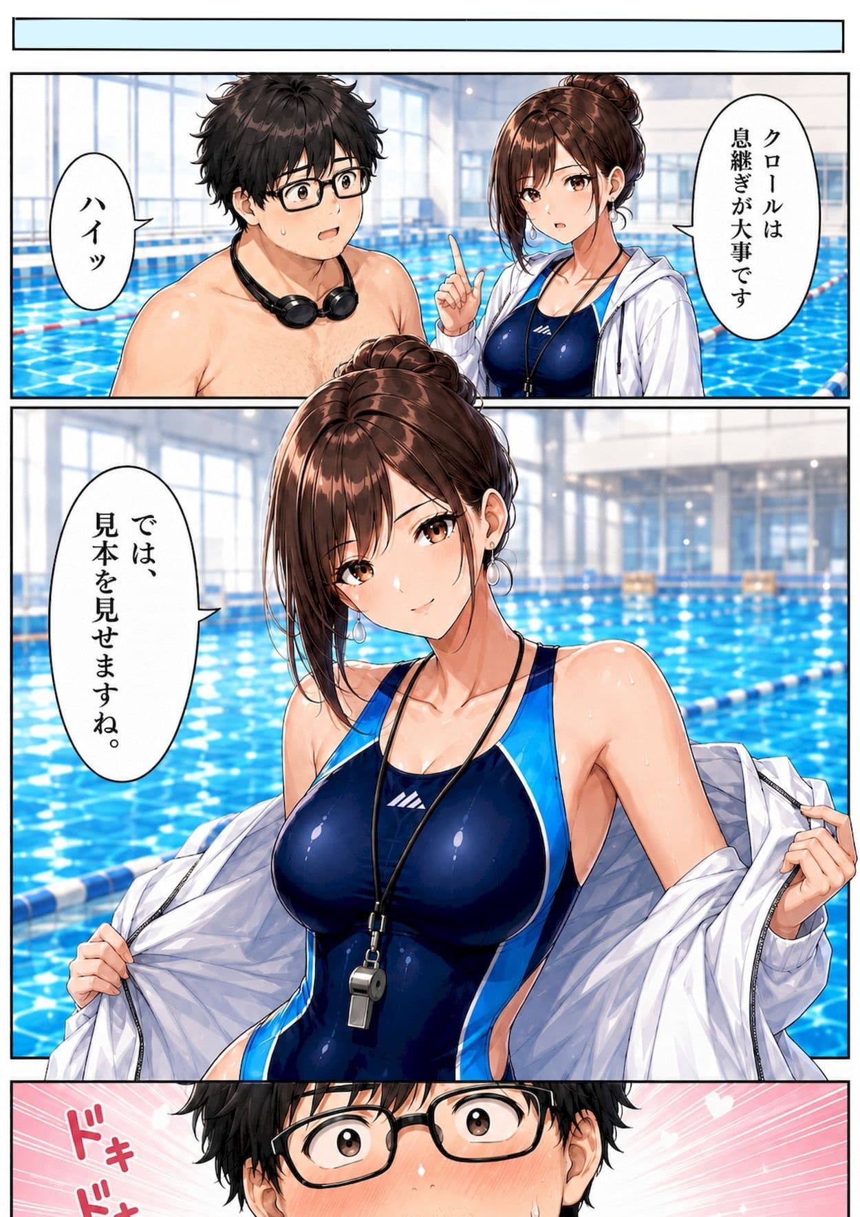 競泳水着は着たままがいい！！ サンプル 2