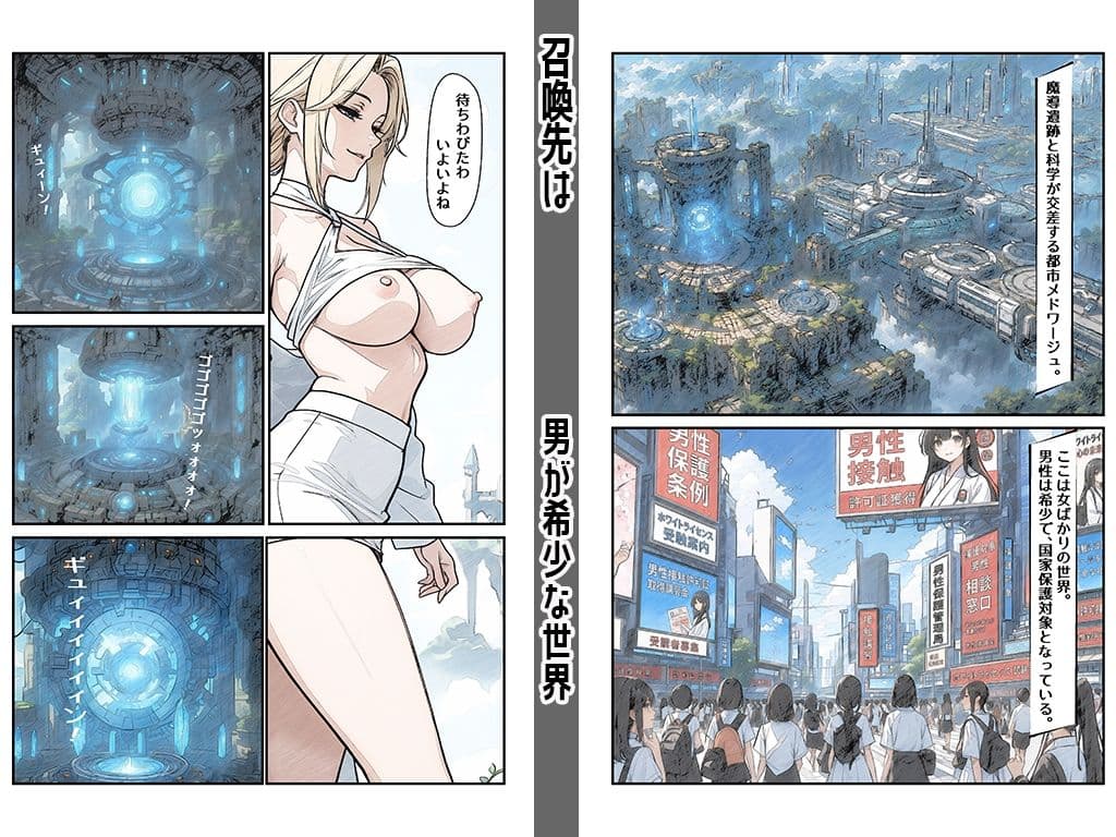 男女比大幅逆転!科学召喚された俺は金髪女所長の適応検査で種馬にされた件 サンプル 2