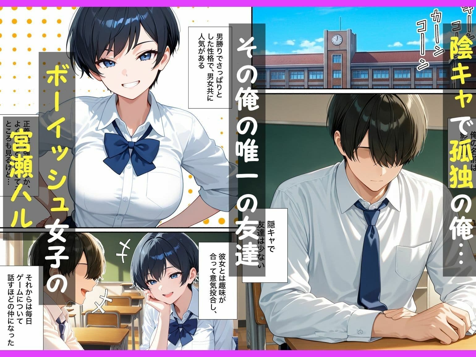 無自覚なボーイッシュ同級生が誘惑してくるから告白してイチャラブエッチした話 サンプル 1