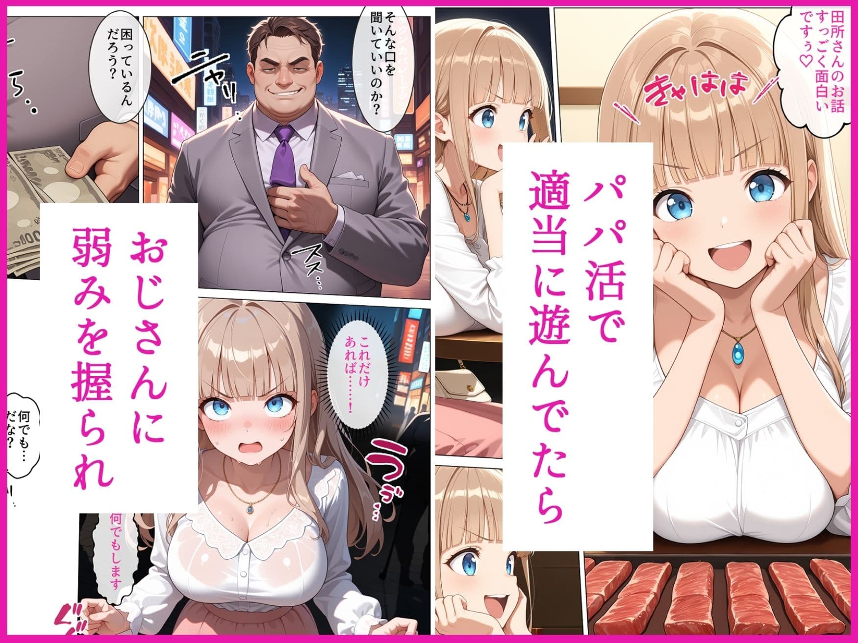 【総集編】パパ活シリーズ 〜脅迫・パパ活で堕とされる女たち〜 完全メス堕ち4作品収録 サンプル 1