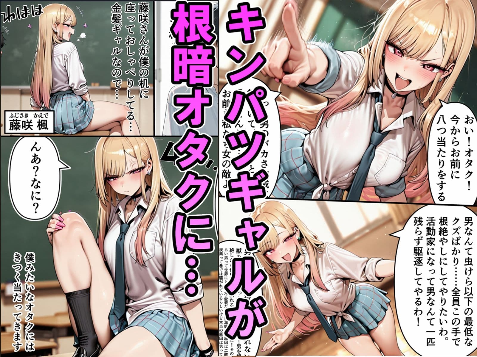 金髪ギャルの逆レ●プ堕ち！根暗オタクのバカデカチンポに子宮メロメロ〜強●オナニーからコスプレ生ハメ孕ませまで〜 サンプル 2