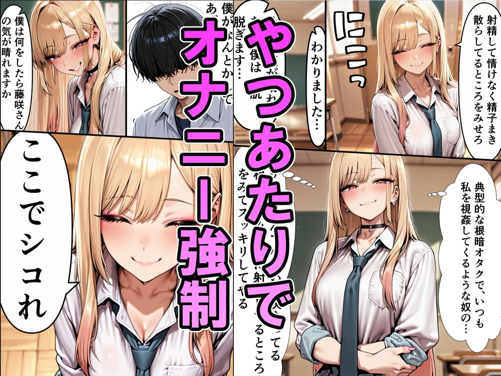 金髪ギャルの逆レ●プ堕ち！根暗オタクのバカデカチンポに子宮メロメロ〜強●オナニーからコスプレ生ハメ孕ませまで〜 サンプル 3