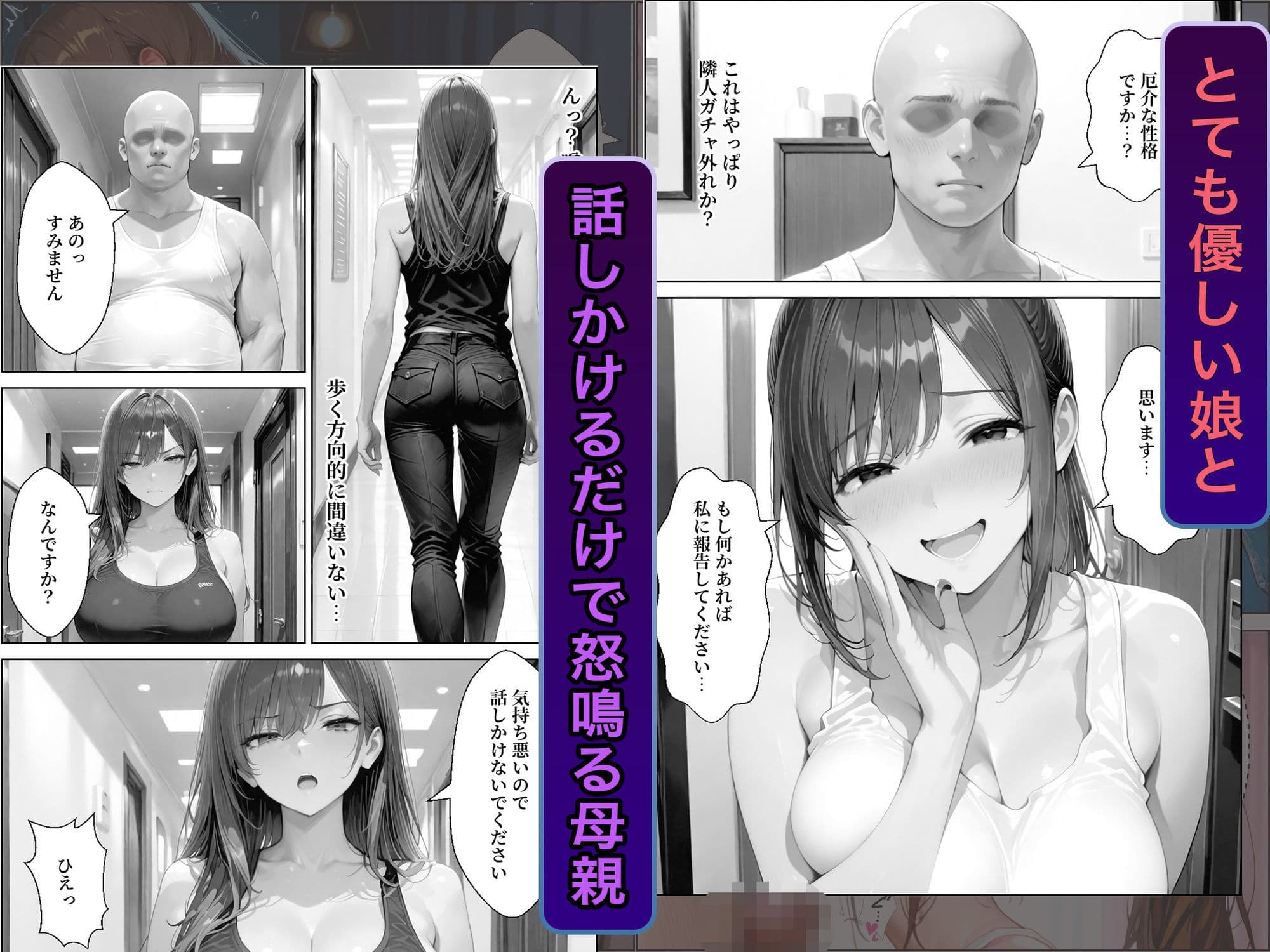 隣室に越してきた奇妙な母娘をデカチンで犯しまくった話 サンプル 2