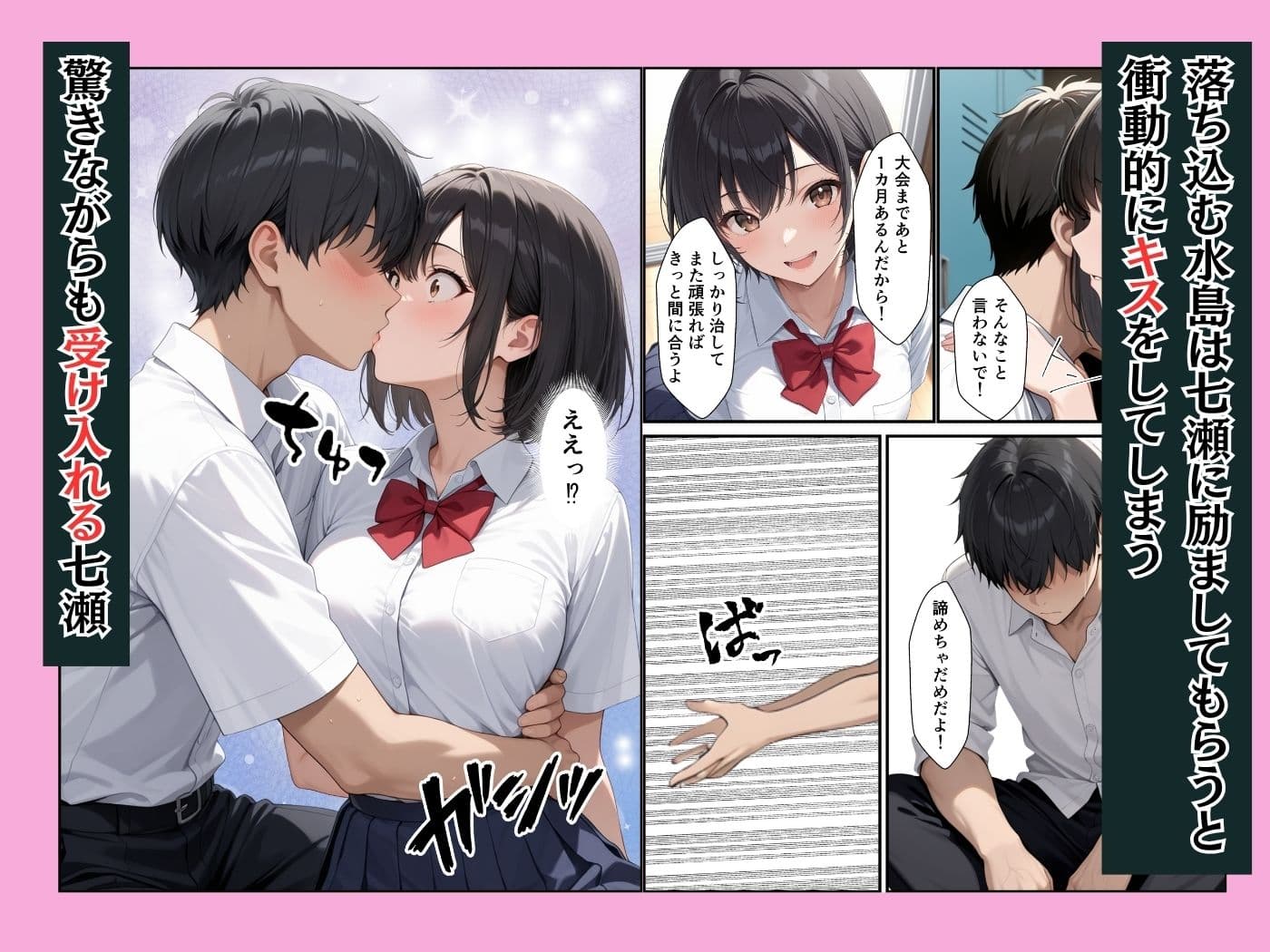 ケガをして落ち込む男子部員が水泳部キャプテンに慰めてもらったら中出しセックスに発展した話 サンプル 4
