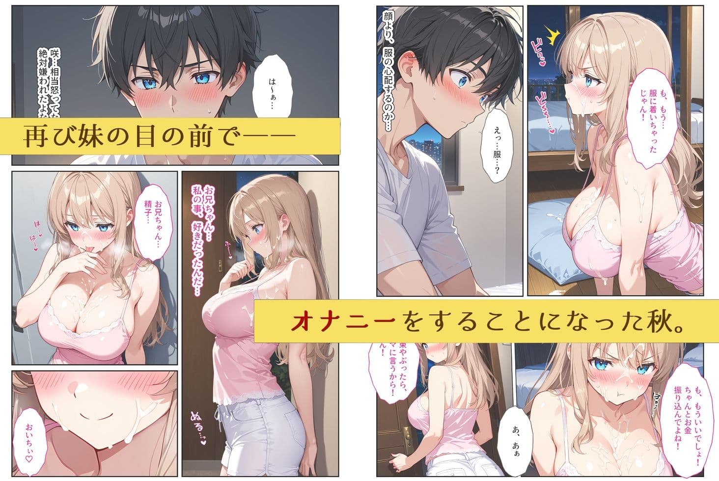 爆乳の妹をオカズにオナっていたのがバレたら妹が欲情して中出しセックスしまくった話 サンプル 6