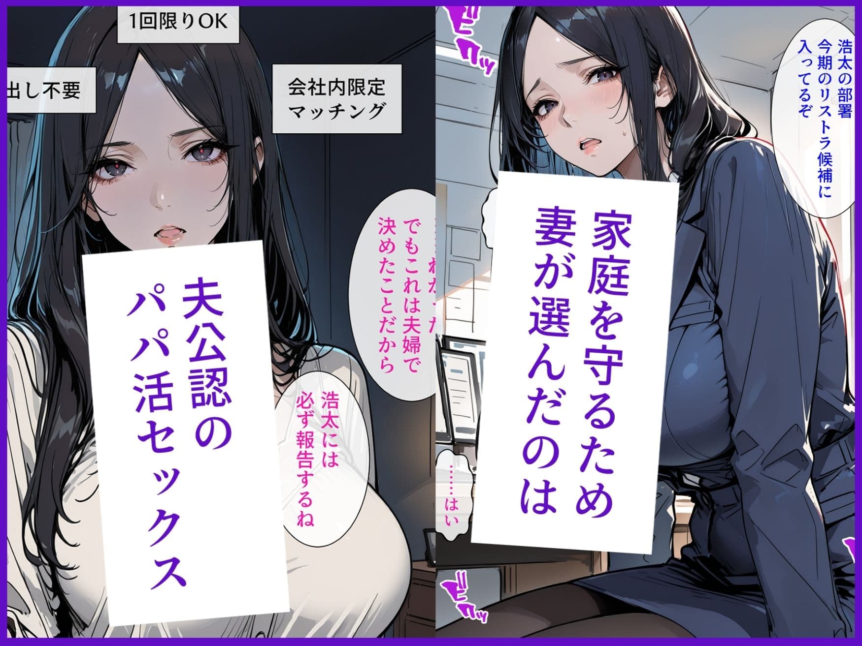 【究極NTR総集編・全1000ページ】 オフィスの彼女＆社内パパ活アプリ  完全合本 〜欲求不満人妻と夫想い妻が、支配的上司の巨根と種付けで肉体も精神も完全に堕ちる背徳の記録〜 サンプル 6