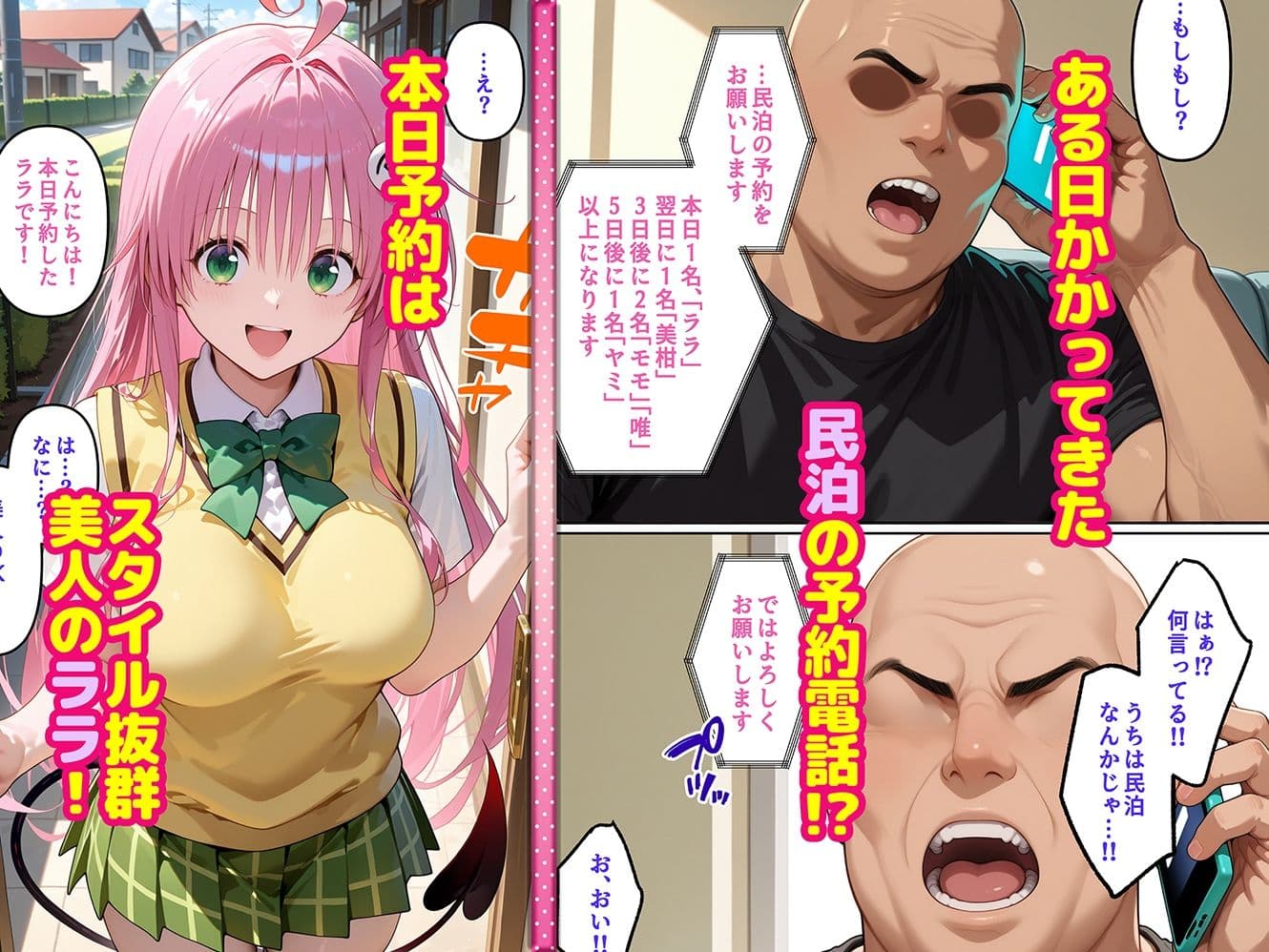 二次元ヒロインたちが俺の部屋を民泊利用するのでお代を身体で支払ってもらう と〇ぶる編 サンプル 1
