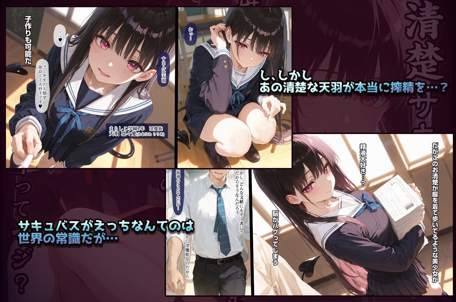 清楚サキュバス 世界が魔界と繋がって早10年 オレが教え子の搾精指導担当ってマジ？ サンプル 3