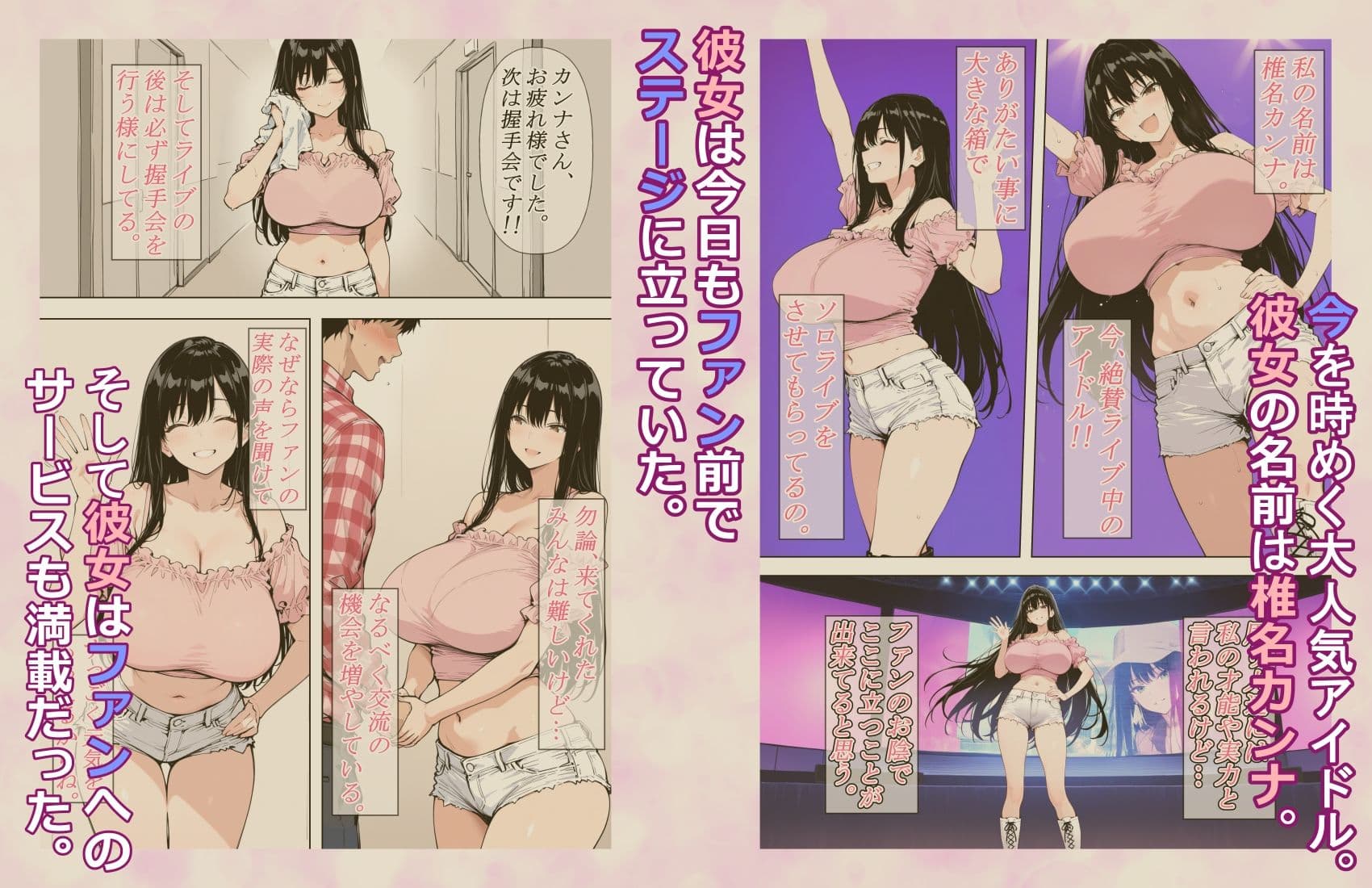 キモオタが推しの巨乳アイドルに憑依したのでラブラブド変態オナニーするお話。 サンプル 1
