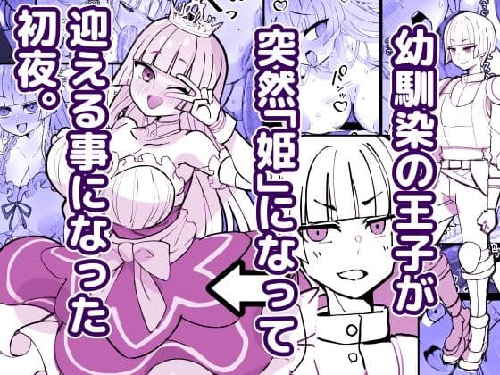 幼馴染の王子が突然「姫」になって迎える事になった初夜。