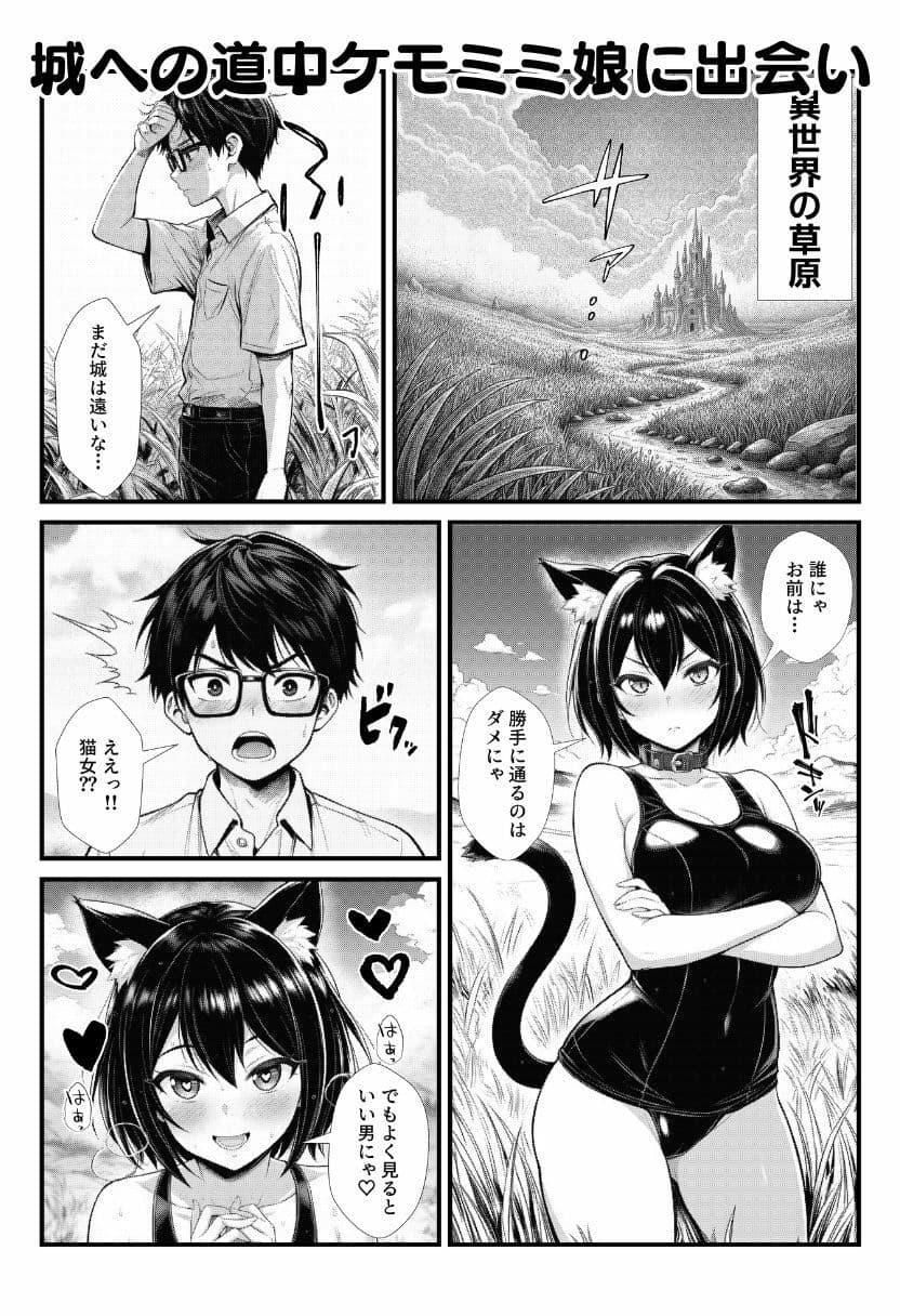 陰キャ童貞少年が異世界に飛ばされ強オス扱い!エルフ・サキュバス・獣人たちにモテて中出しまくり! サンプル 8