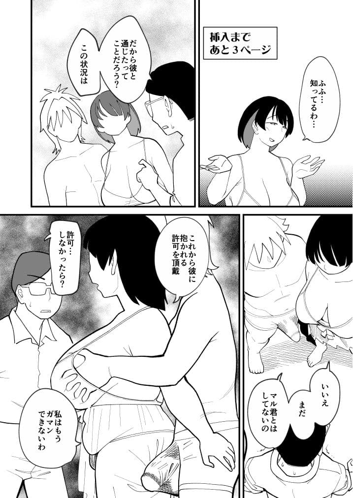 30ページ後に挿入される欲求不満ぽっちゃりおばさん サンプル 9