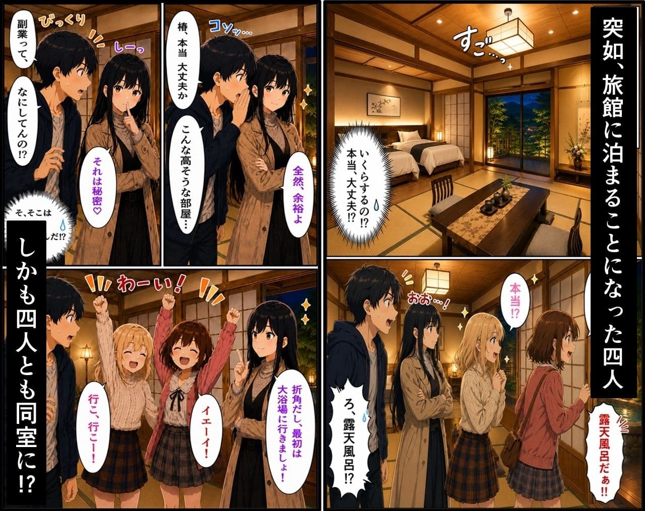 無防備すぎる同級生に、理性が追いつかなかった話 第14話「秋色の温泉旅行」 サンプル 1