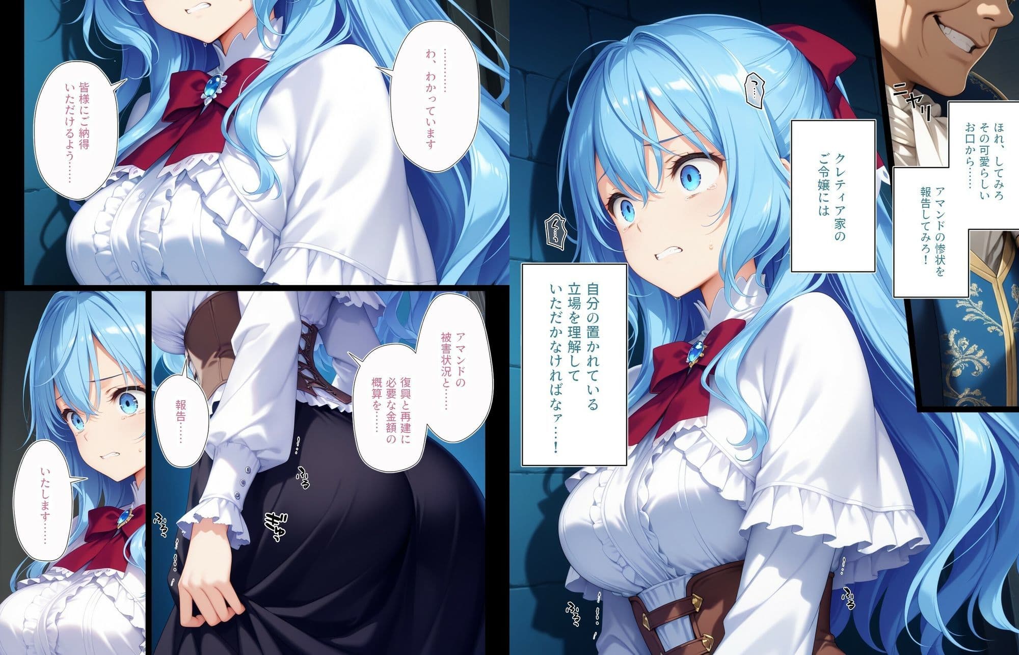 恥辱の淑女〜リーゼロッテ=ク〇ティアがアマンド復興のために処女を捧げる話〜【前編】 サンプル 4