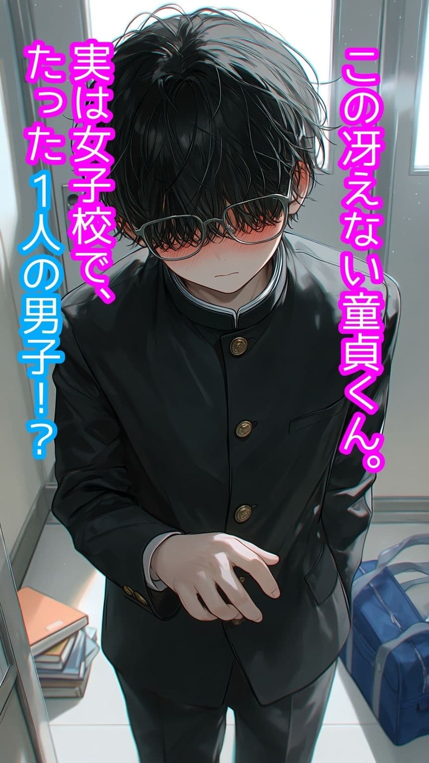 女子○で唯一の童貞男子が6美女に囲まれて孕ませハーレム！ サンプル 1