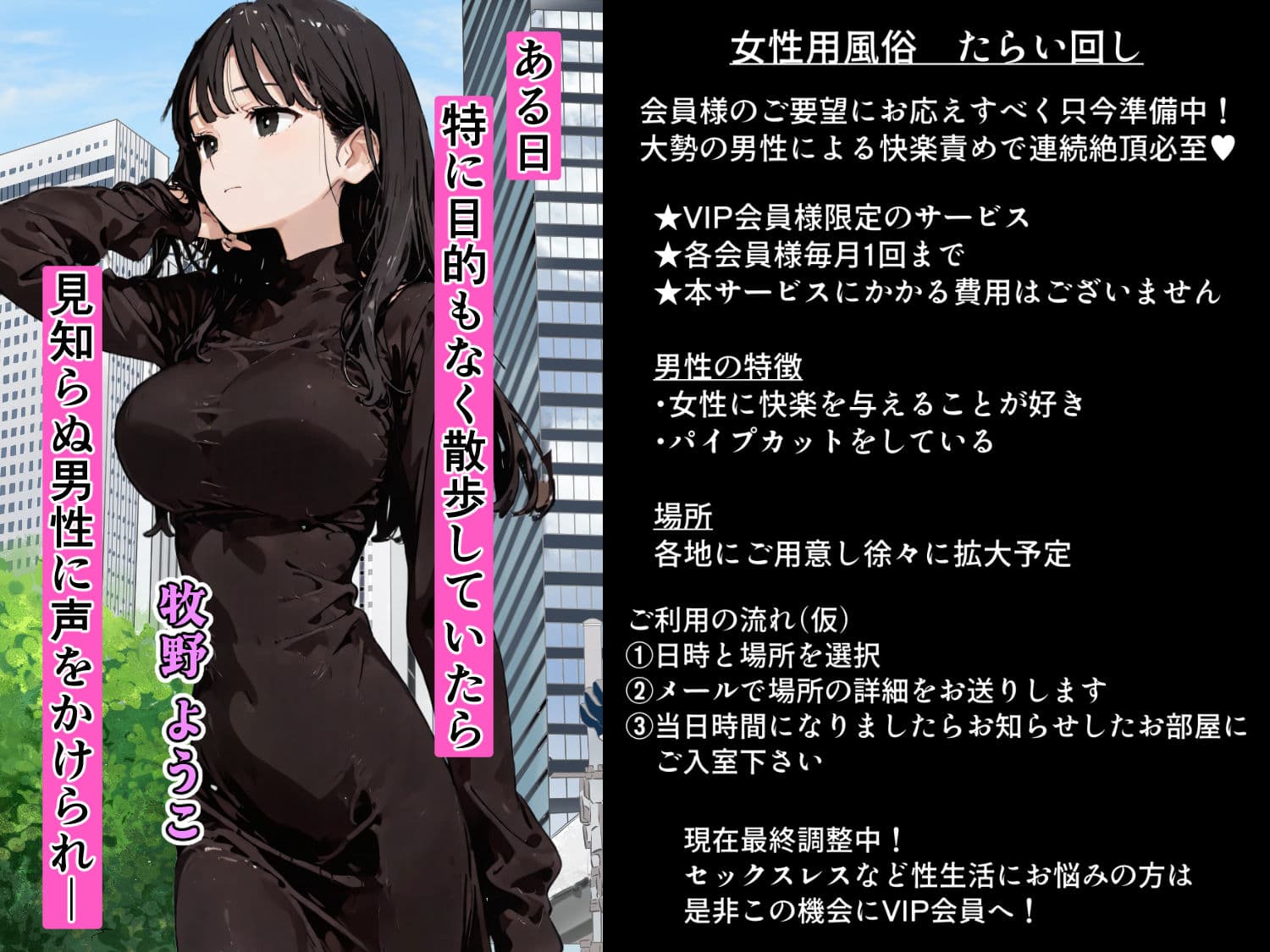 女性用風俗たらい回し 〜お金に釣られて体験モニターしてみたら・・・〜 サンプル 1
