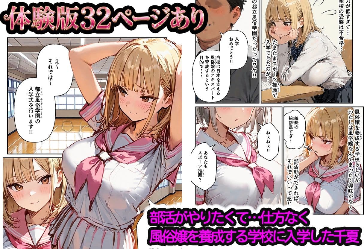 風俗養成校に入学した部活女子がハーレム性特訓 サンプル 1