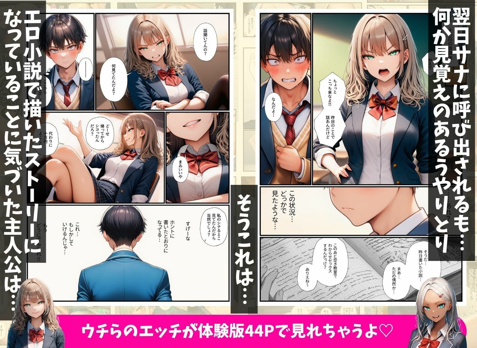 オタクの俺をいじめる一軍ギャル達をエロ小説のネタにしたらホントに中出しセックスできちゃった話 サンプル 4