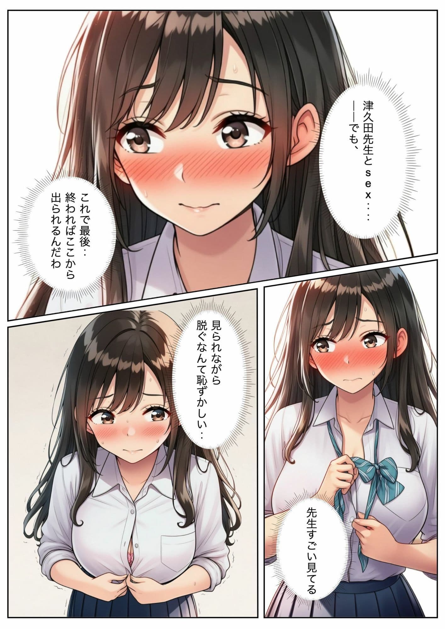 純情女子校生が冴えないおじさん教師に騙され恥じらいセックス サンプル 2